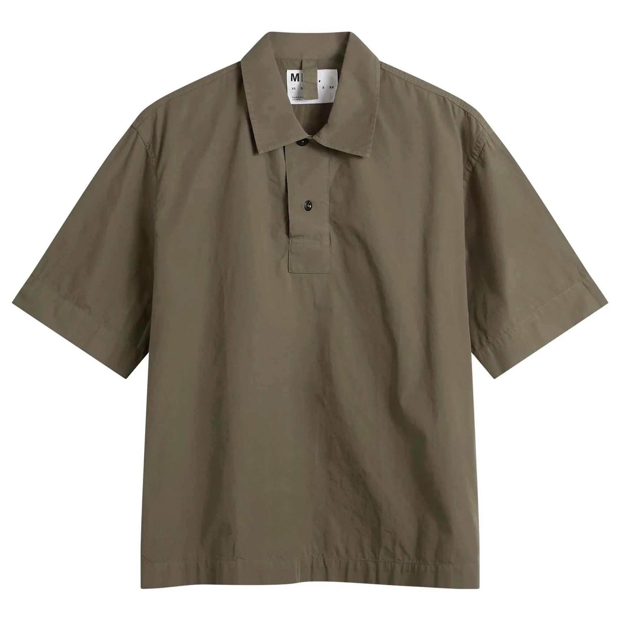 MHL by Margaret Howell Men's Offset Placket Polo Mole