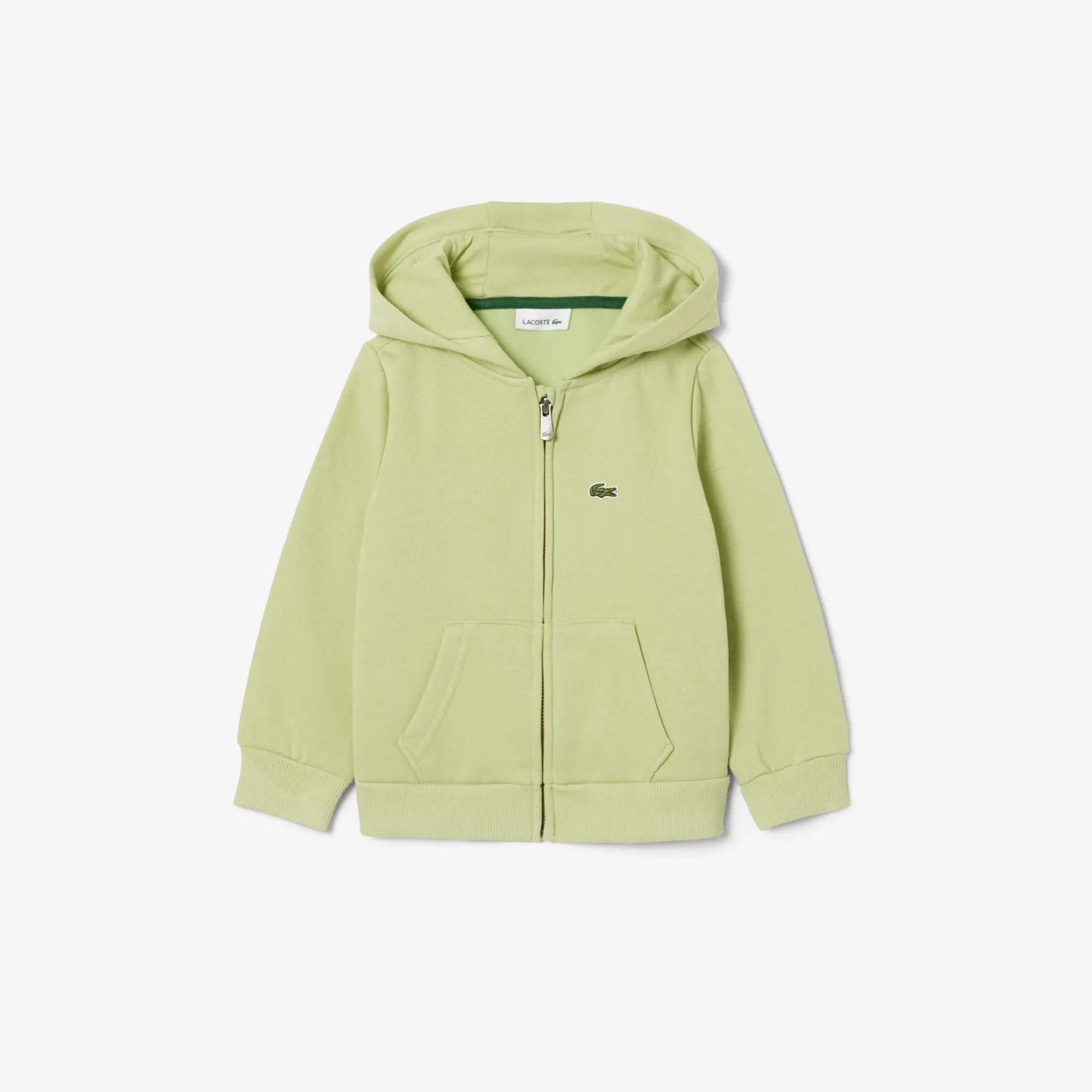Lacoste Unisex Fleece Zip-Up Hoodie - Green