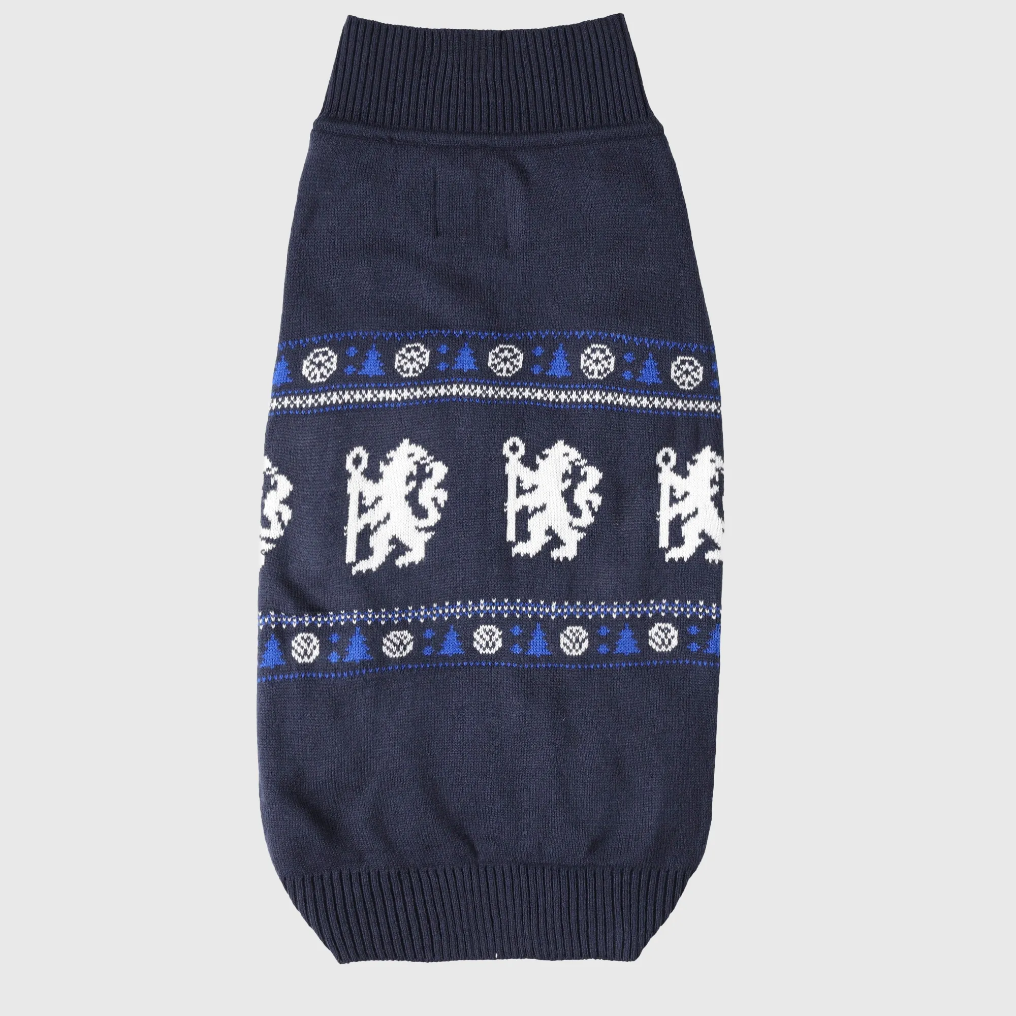 Chelsea Fairisle Christmas Jumper - Navy - Dog