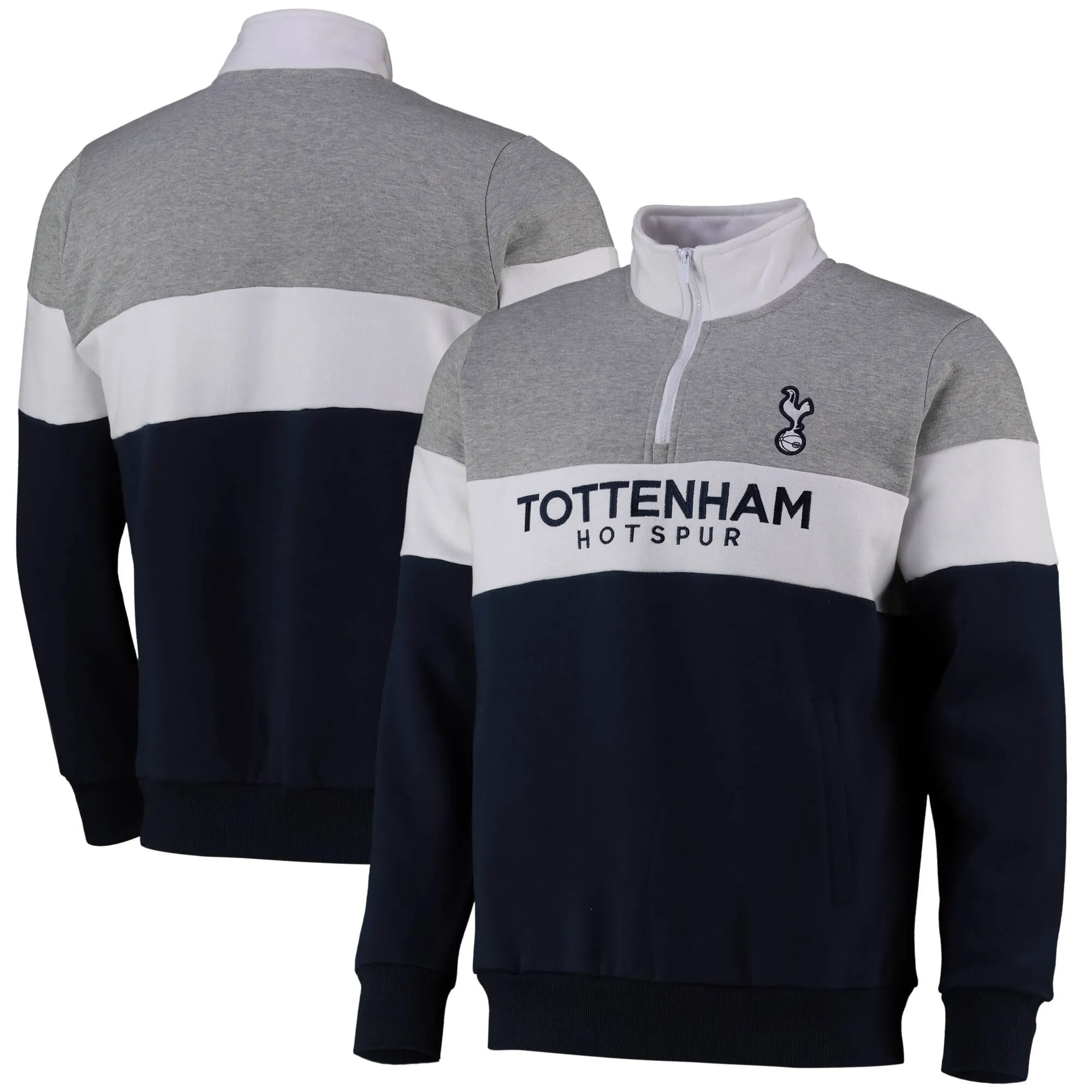 Tottenham Hotspur 1/4 Zip Sweat - Grey - Mens