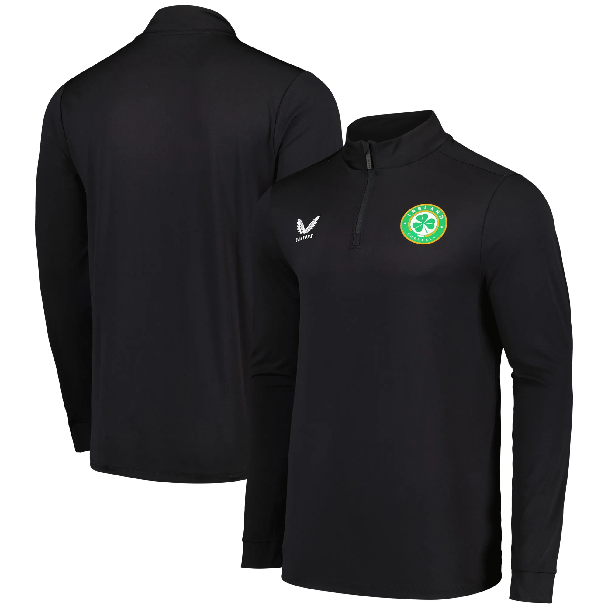 Republic of Ireland Castore Coaches Training 1/4 Zip Midlayer - Black