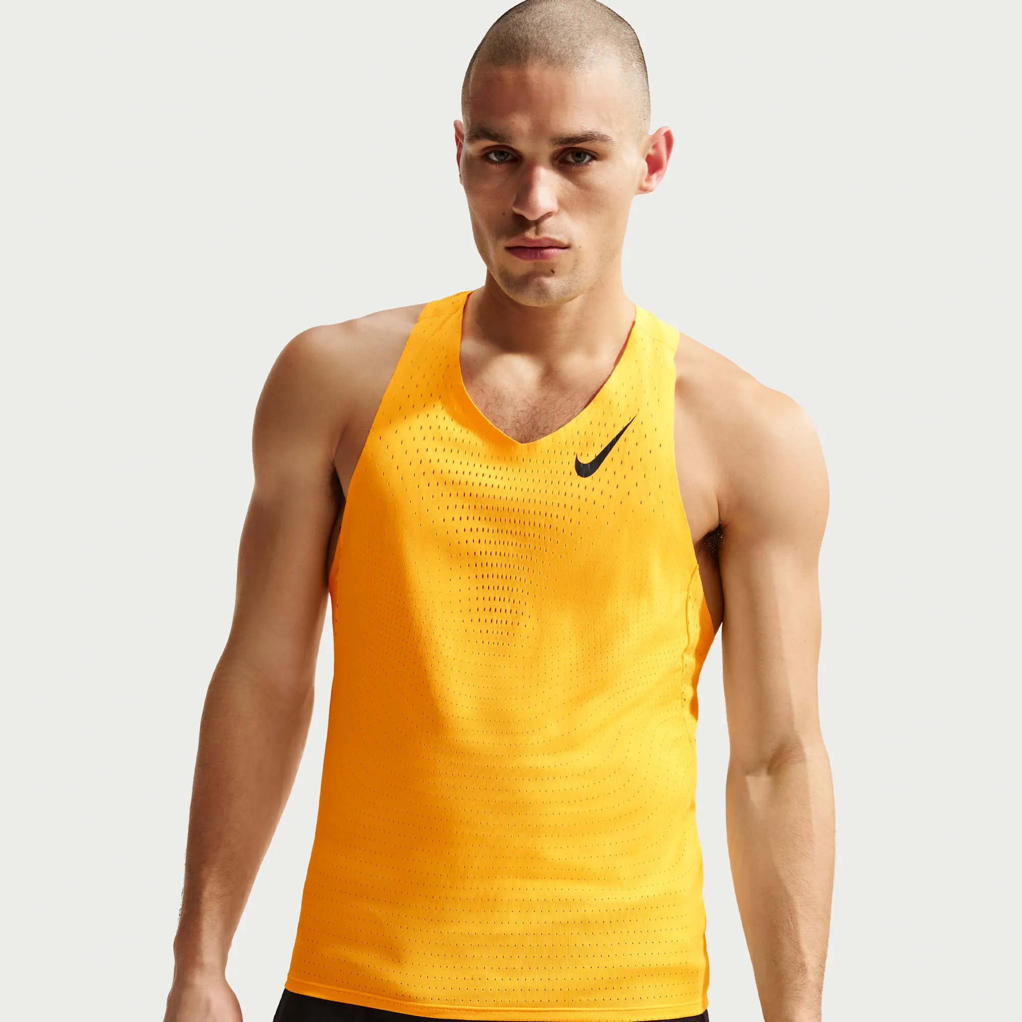 Nike AeroSwift Men's Dri-FIT ADV Running Vest - Orange - Polyester