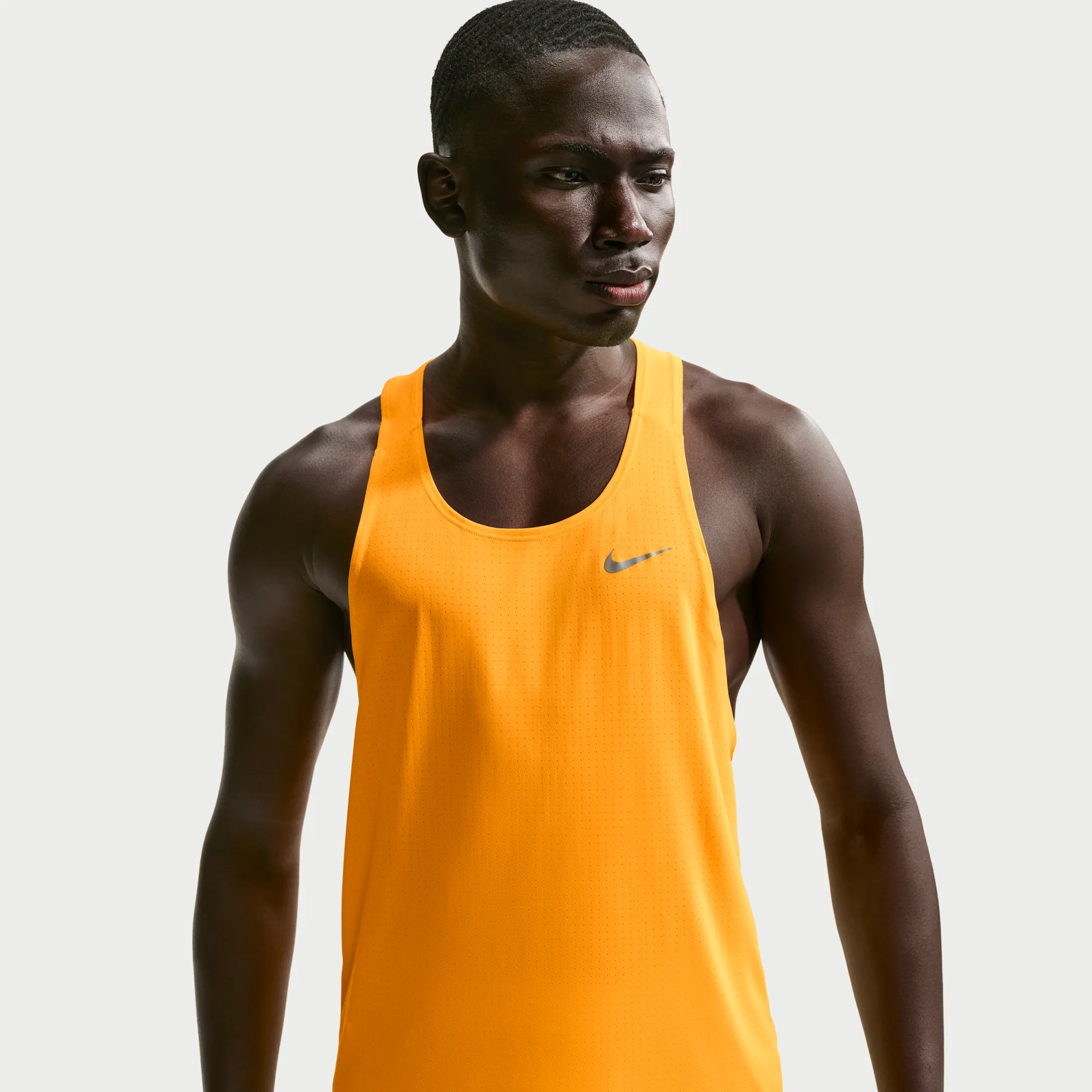 Nike Fast Men's Dri-FIT Running Vest - Orange - Polyester