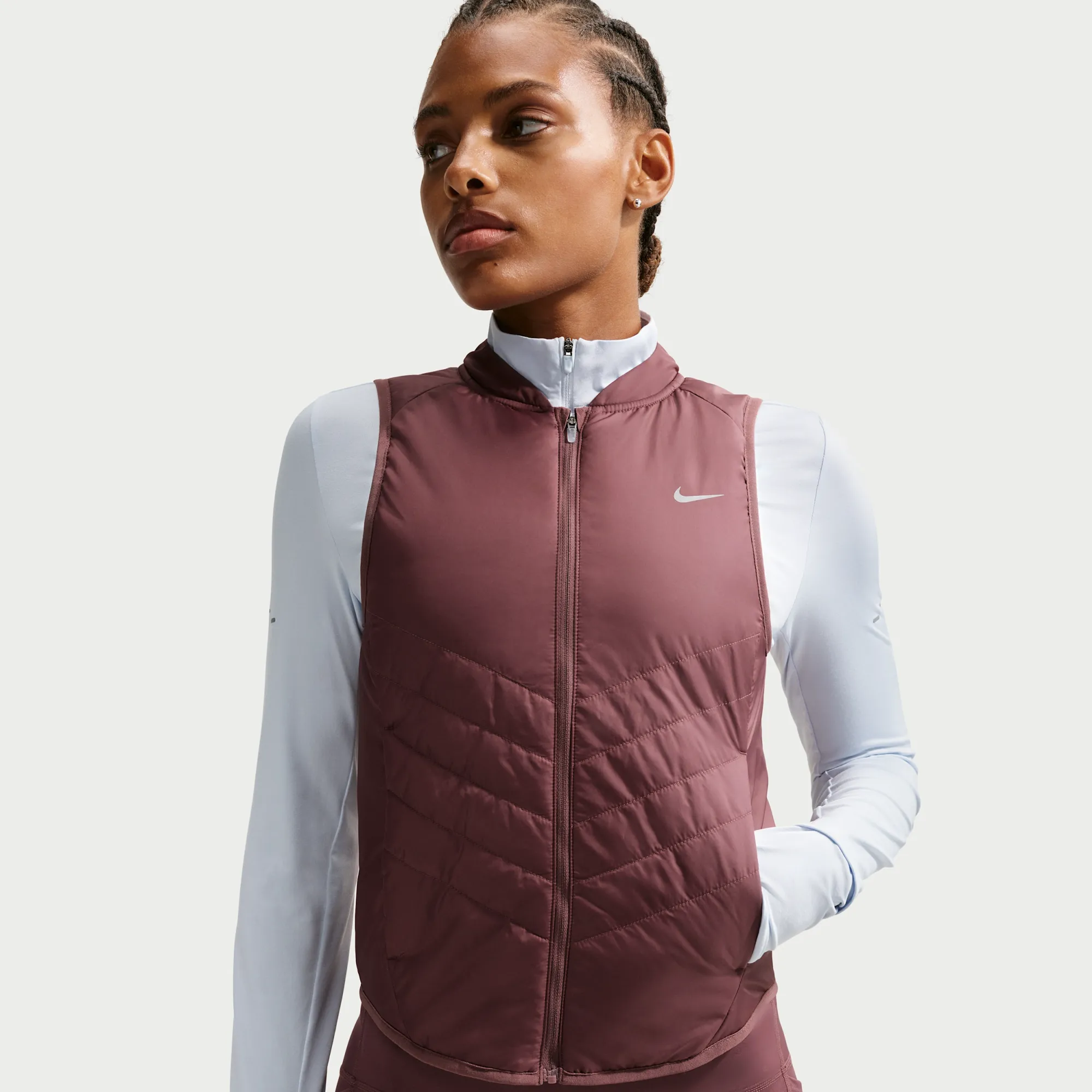 Nike Tempo Women's Repel Warm Running Vest - Purple - Polyester
