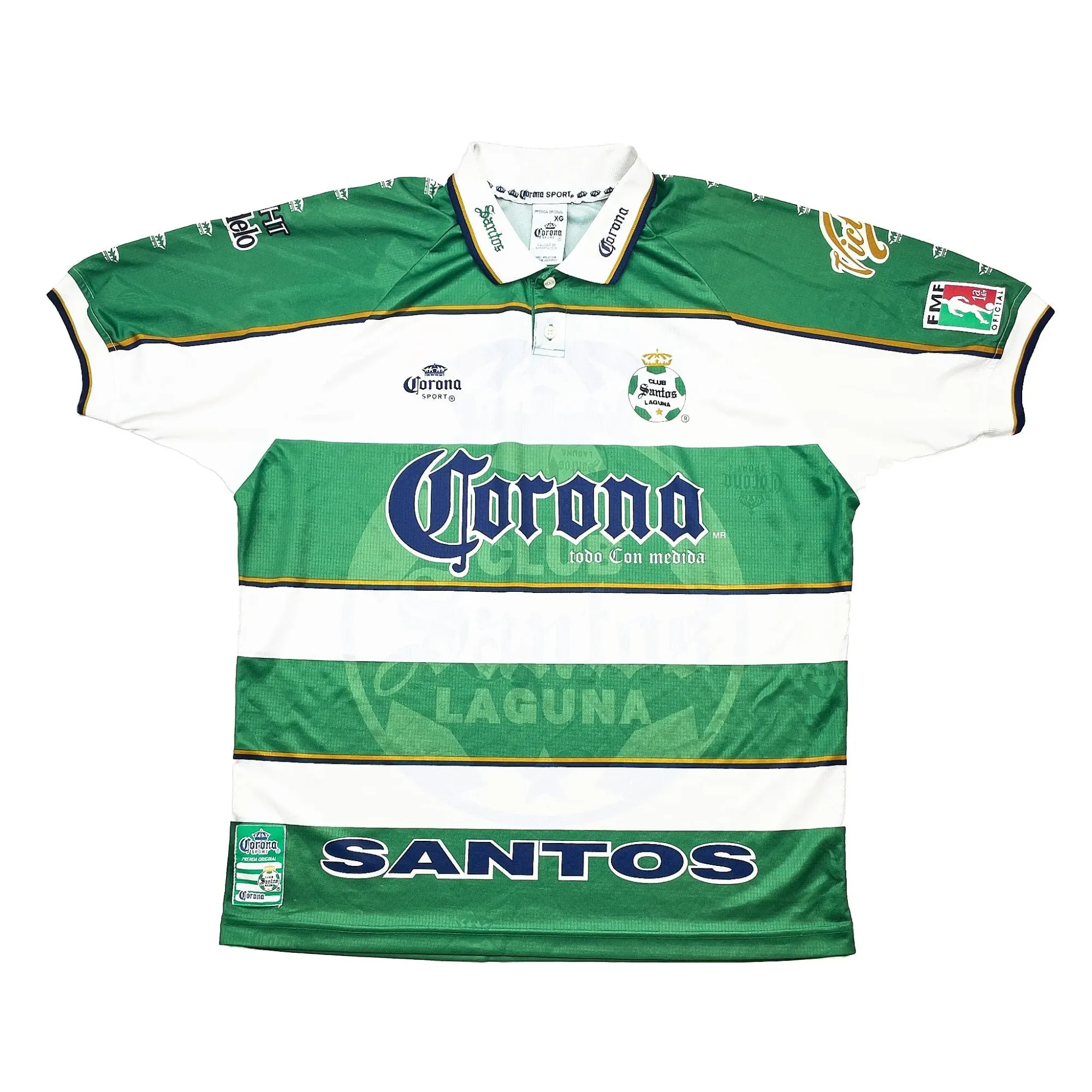1999/00 Santos Laguna Home Shirt (XL) Corona Sport | Cult Kits