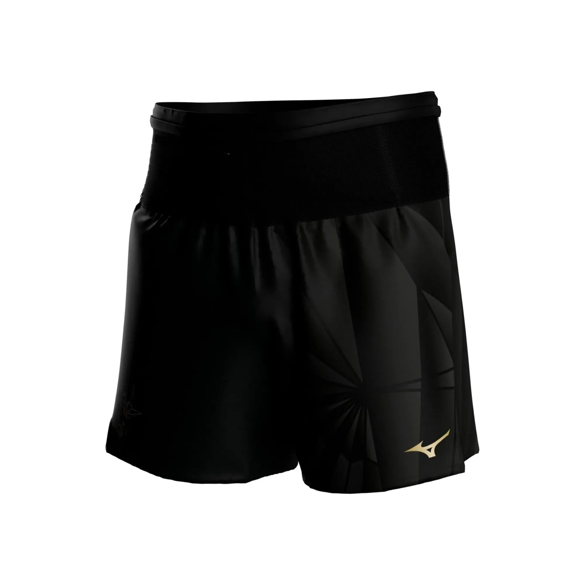 Mizuno Active Graphic Multi Pocket 7in Running shorts Men - black, gold