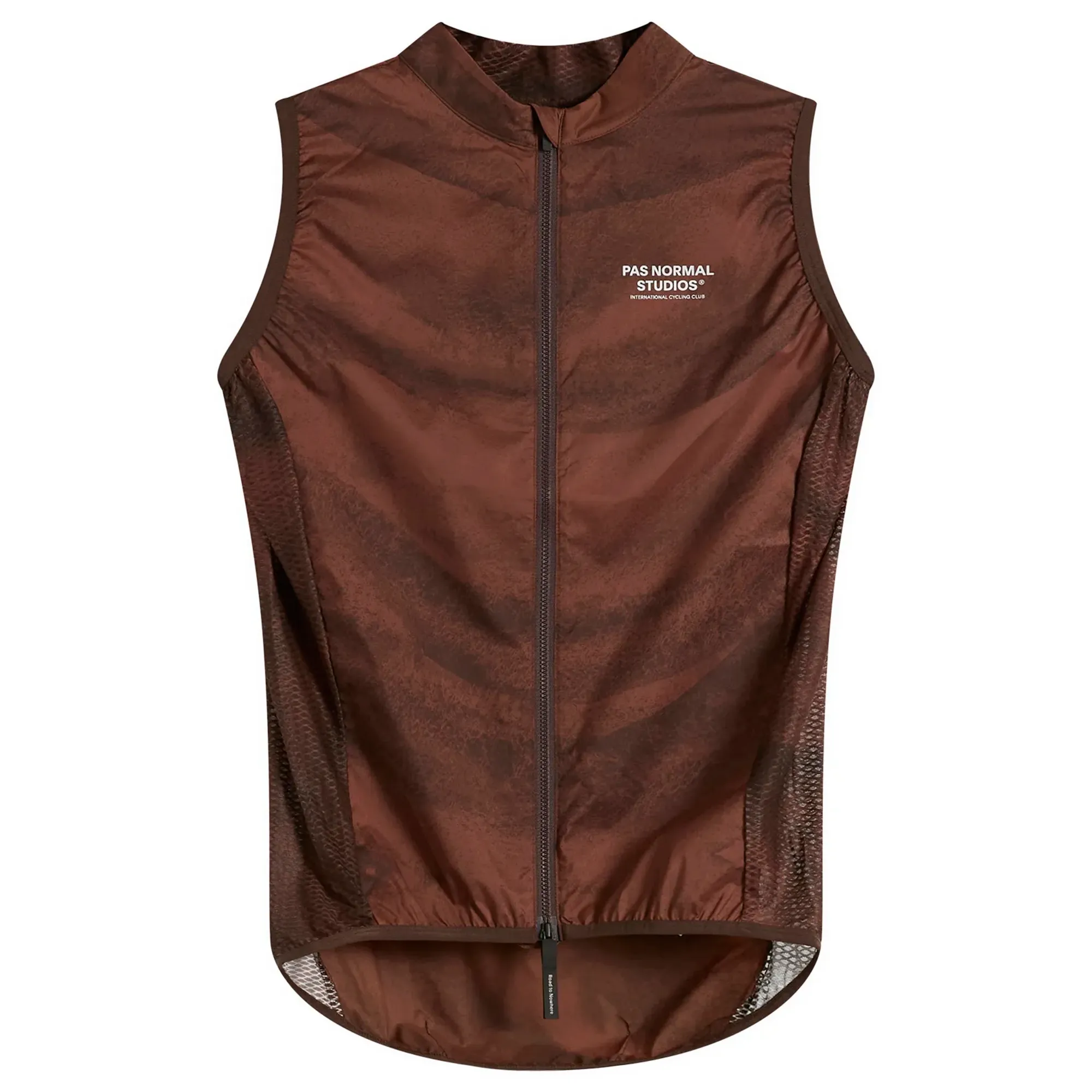 Pas Normal Studios Men's Mechanism Stow Away Gilet Aop Light Brown