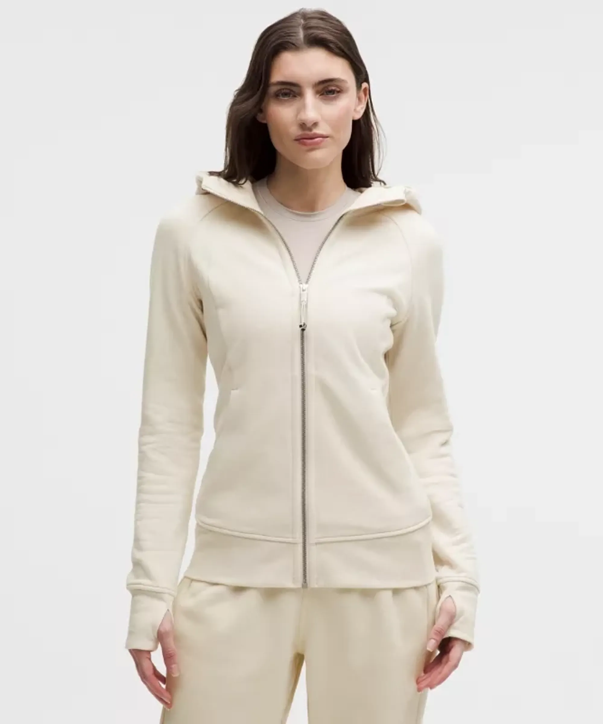 lululemon – Women's Scuba Full-Zip Hoodie – Color White – Size 10