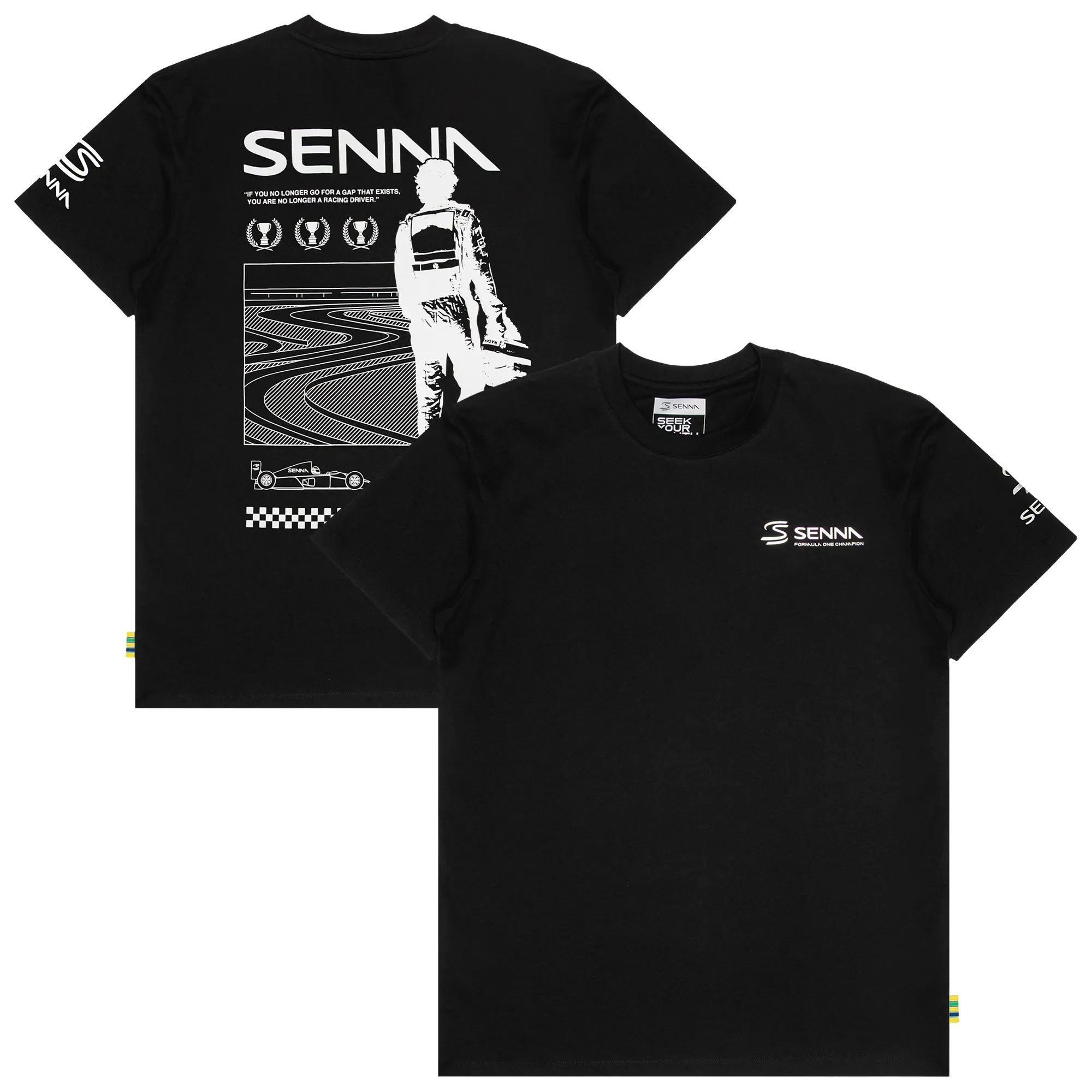 Ayrton Senna World Champion T-Shirt - Black