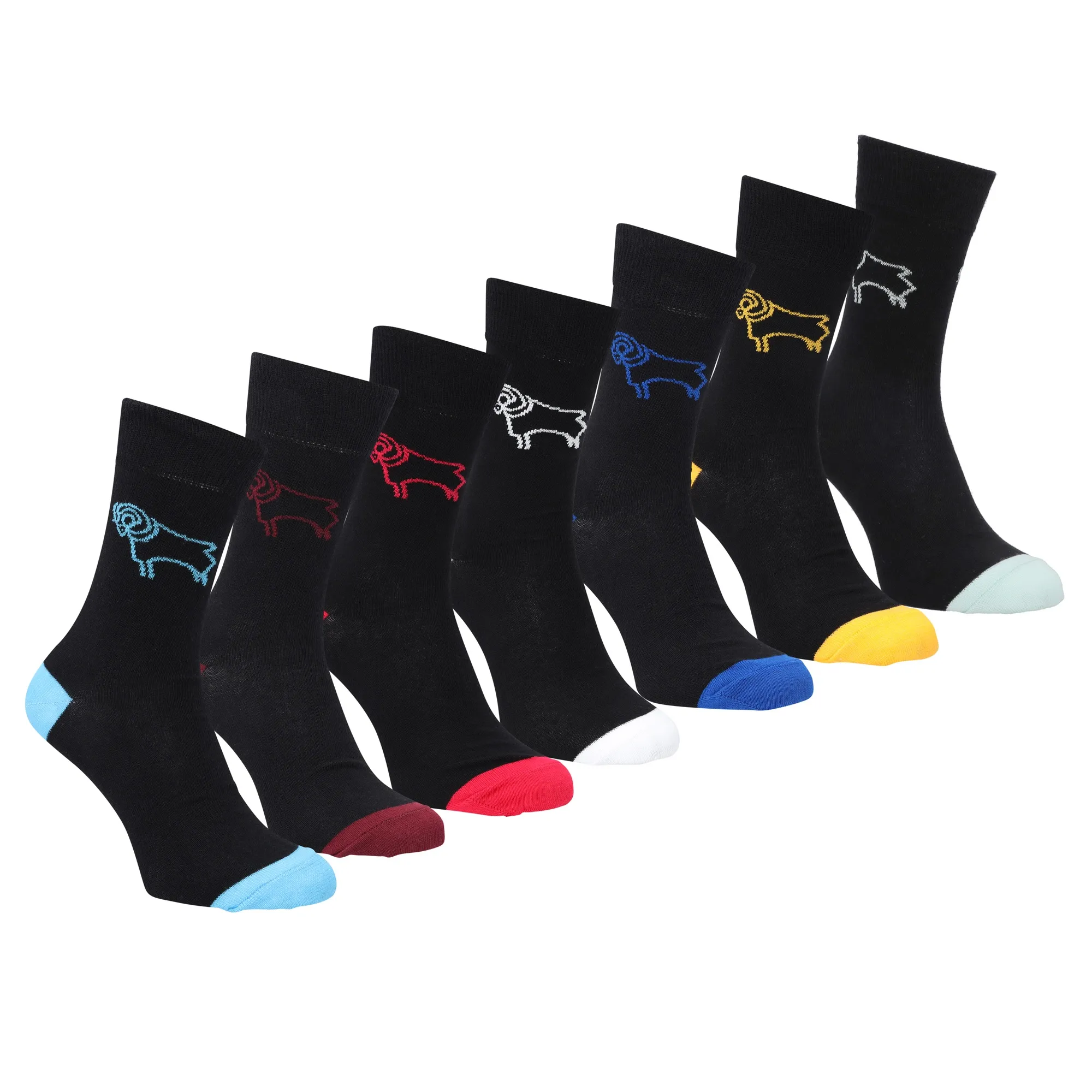 Derby County 7 Days of Week Socks - Black - Unisex