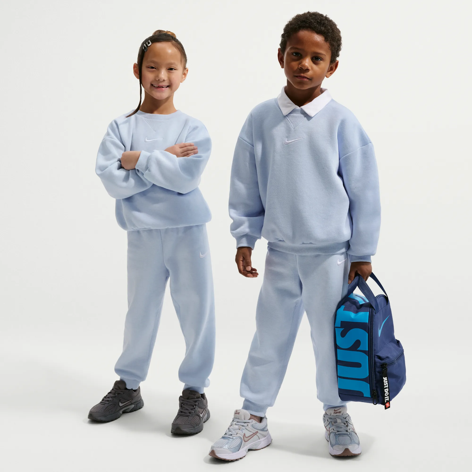 Nike Essentials Younger Kids' 2-Piece Fleece Crew Set - Blue