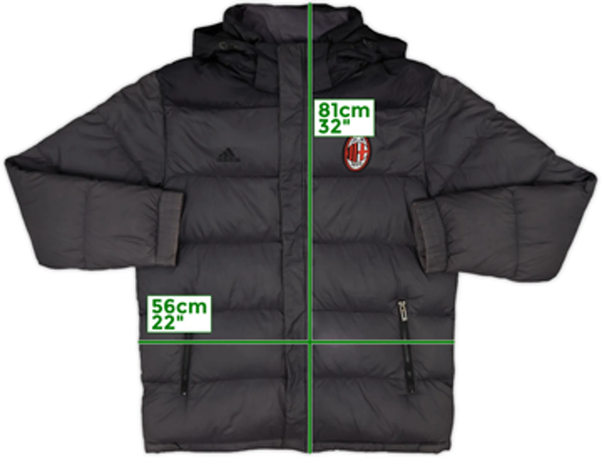 2009-10 AC Milan adidas Padded Bench Coat - 7/10 - (XL)