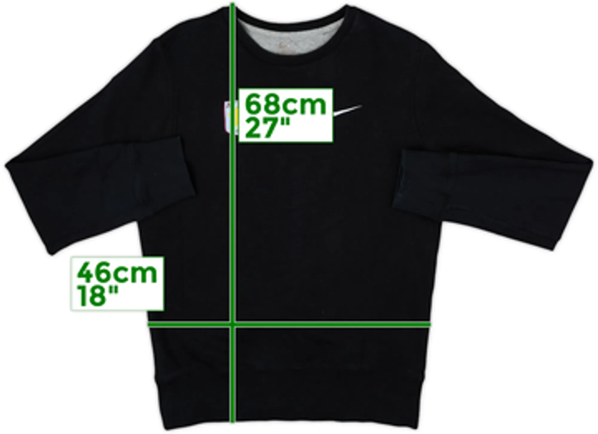 2011-12 Aston Villa Nike Sweat Top - 5/10 - (S)