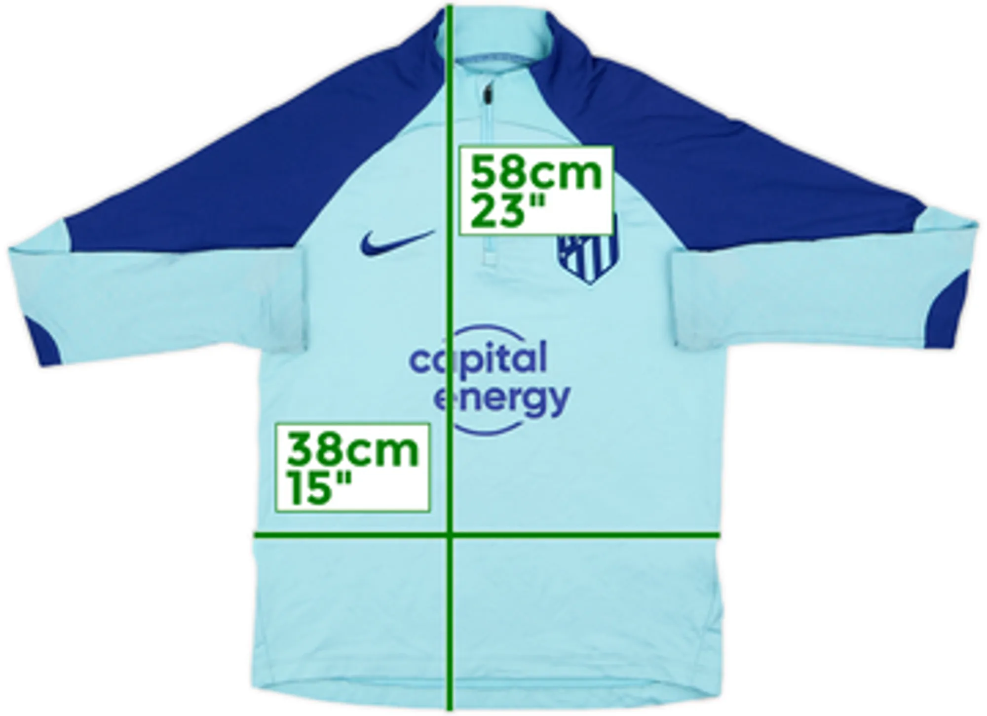 2022-23 Atletico Madrid Nike 1/4 Zip Drill Top - 5/10 - (M.Boys)