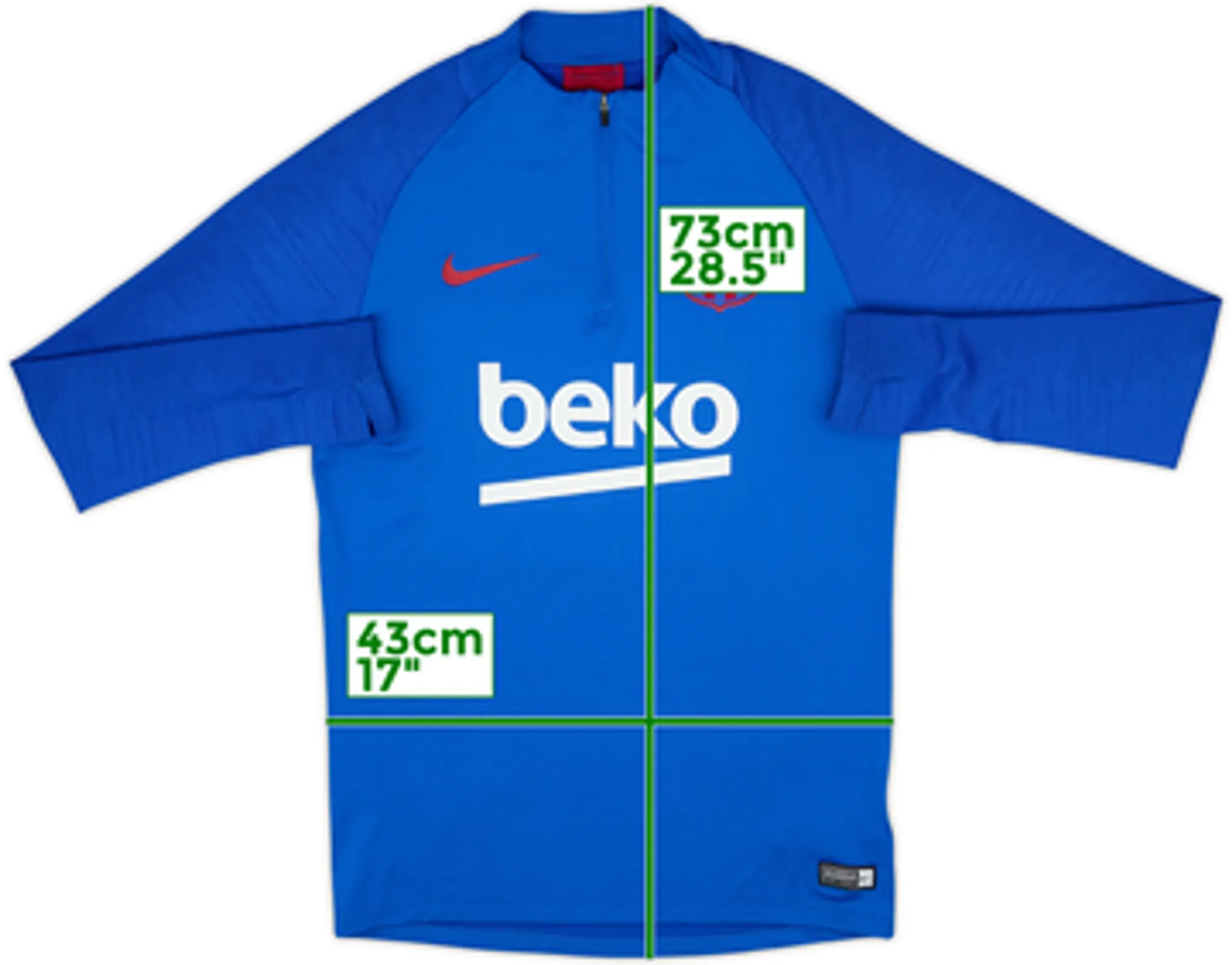 2019-20 Barcelona Nike 1/4 Zip Drill Top - 6/10 - (S)