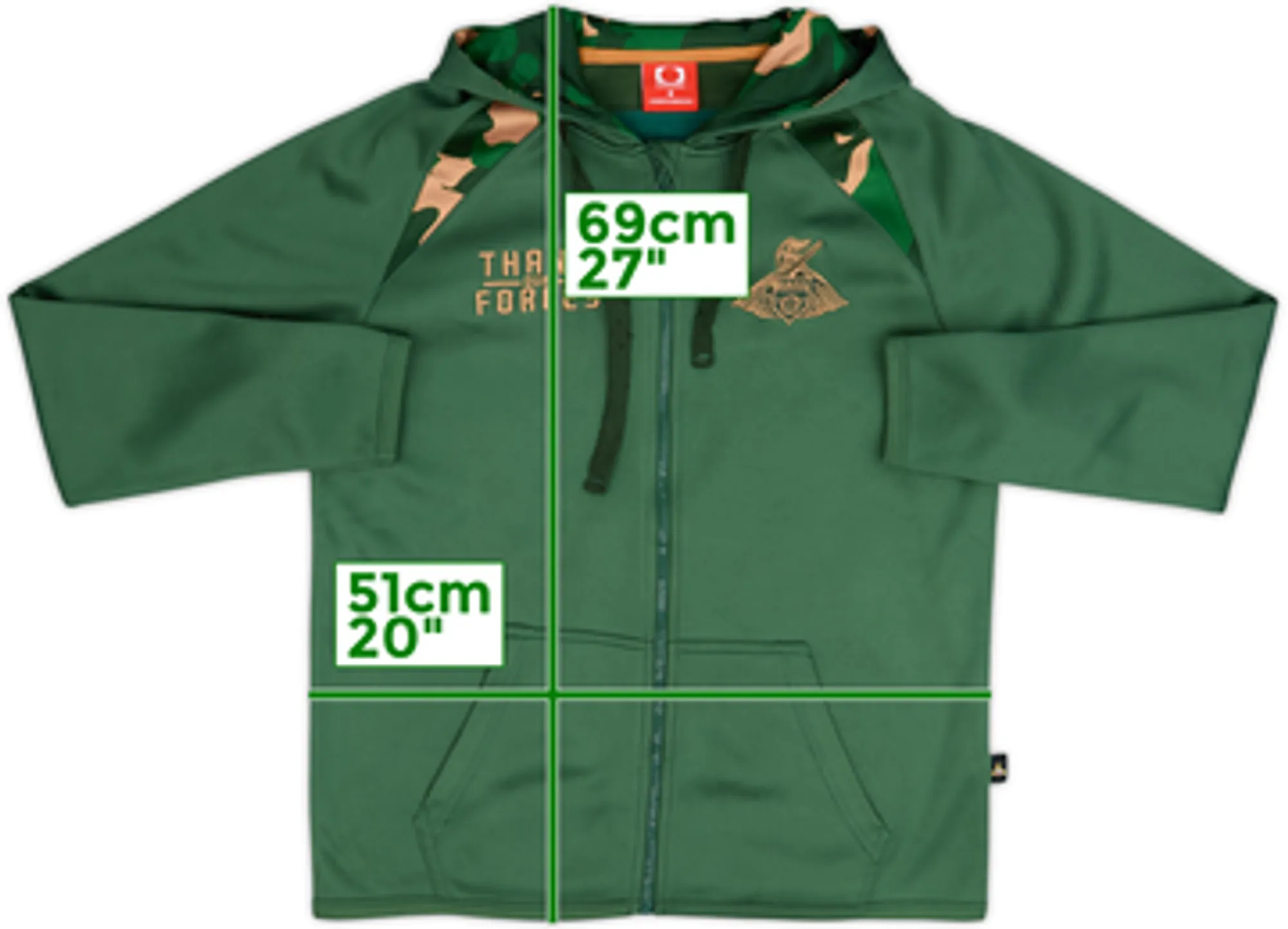 2021-22 Doncaster Rovers 'Thank Our Forces' Hooded Sweat Top - 9/10 - (S)
