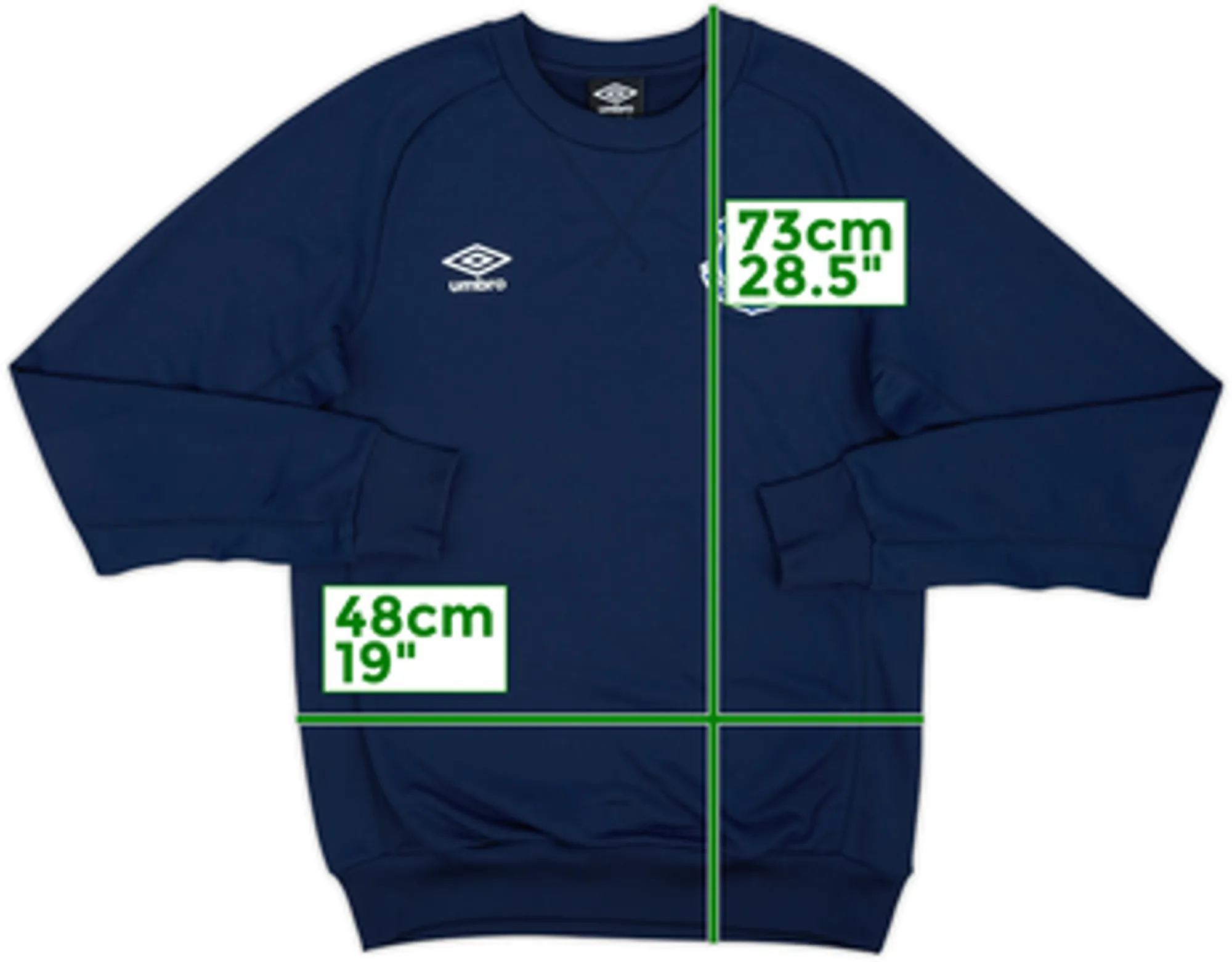 2018-19 Everton Umbro Sweat Top - 8/10 - (M)