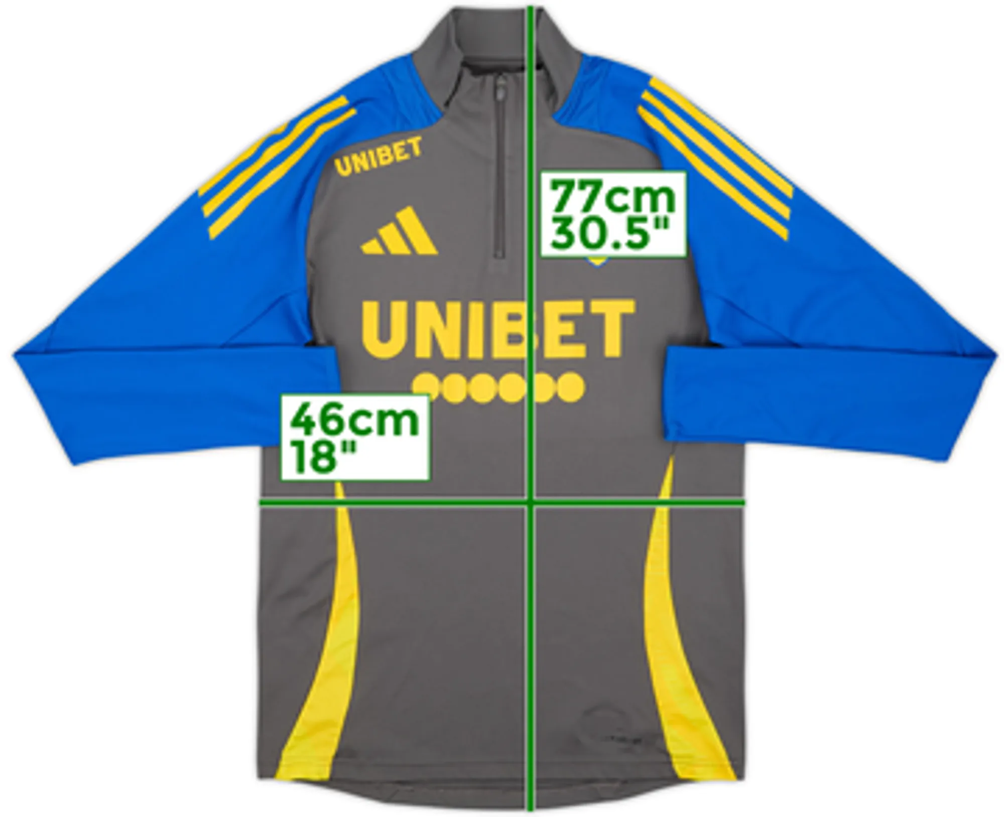 2024-25 Leeds adidas 1/4 Zip Drill Top - 10/10 - (S)