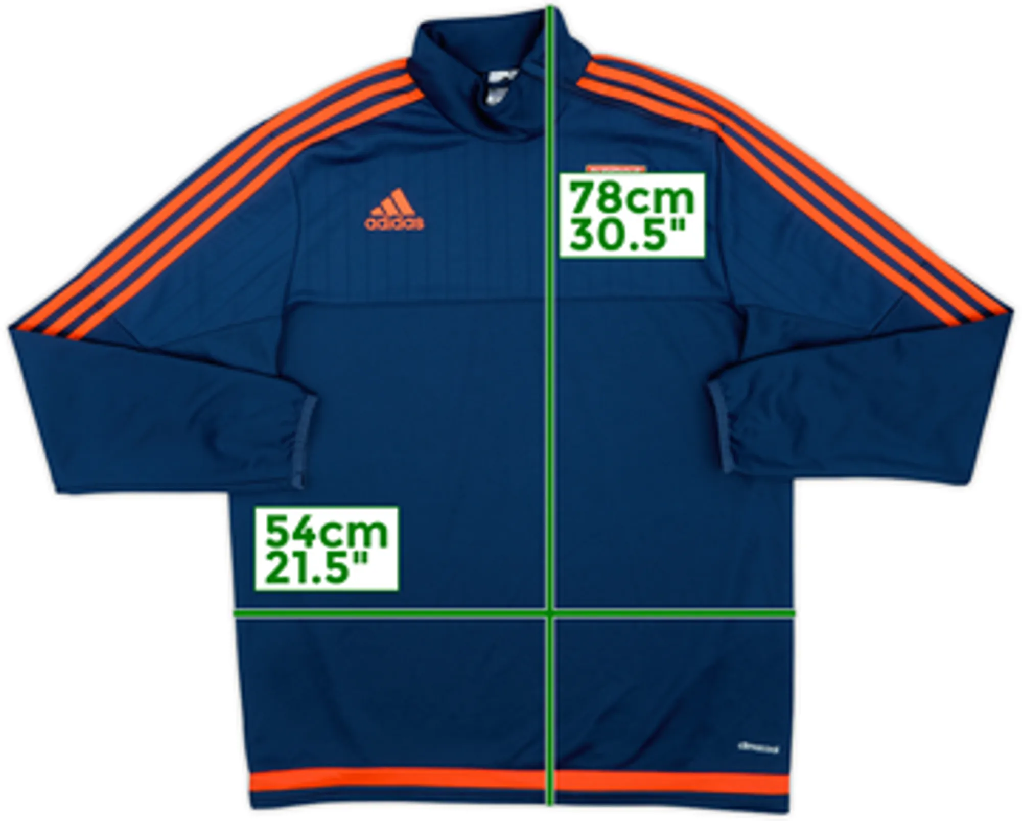 2015-16 Lyon adidas 1/4 Zip Drill Top - 8/10 - (L)