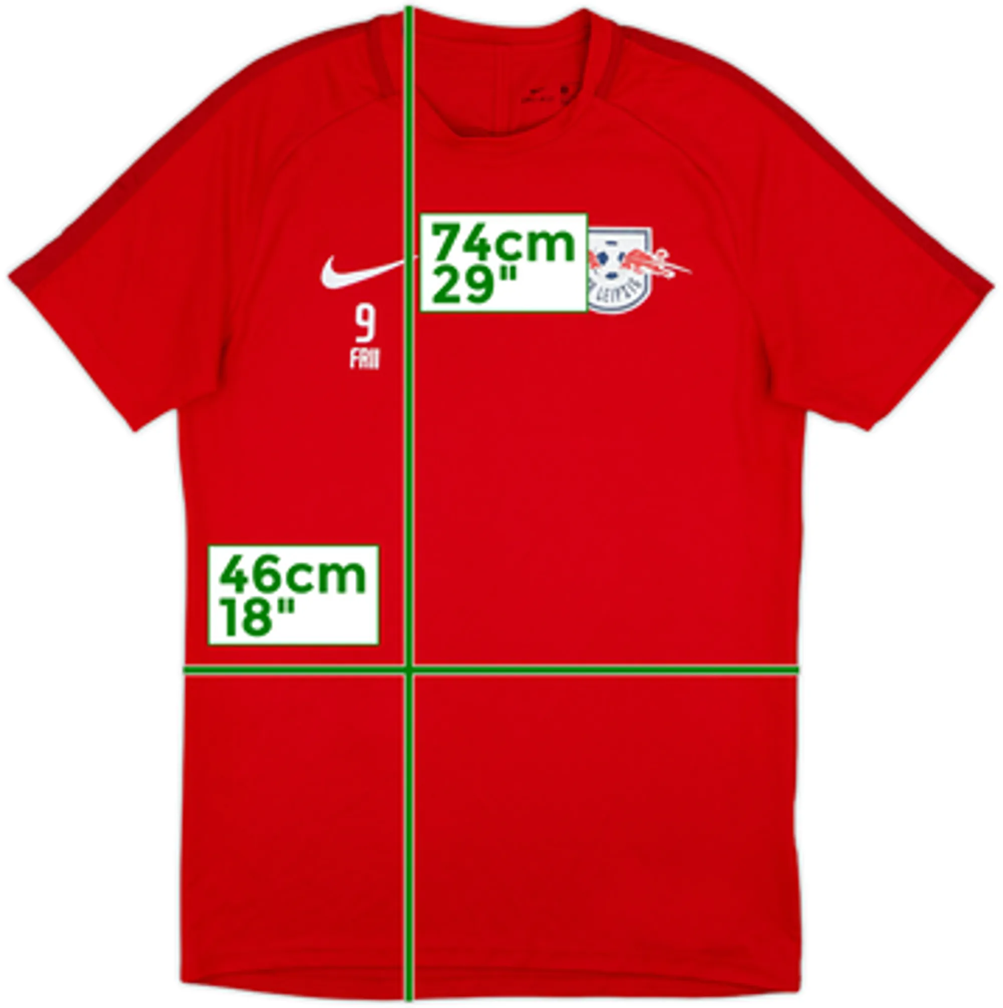 2017-18 RB Leipzig Player Issue Nike Training Shirt #9 - 8/10 - (M)