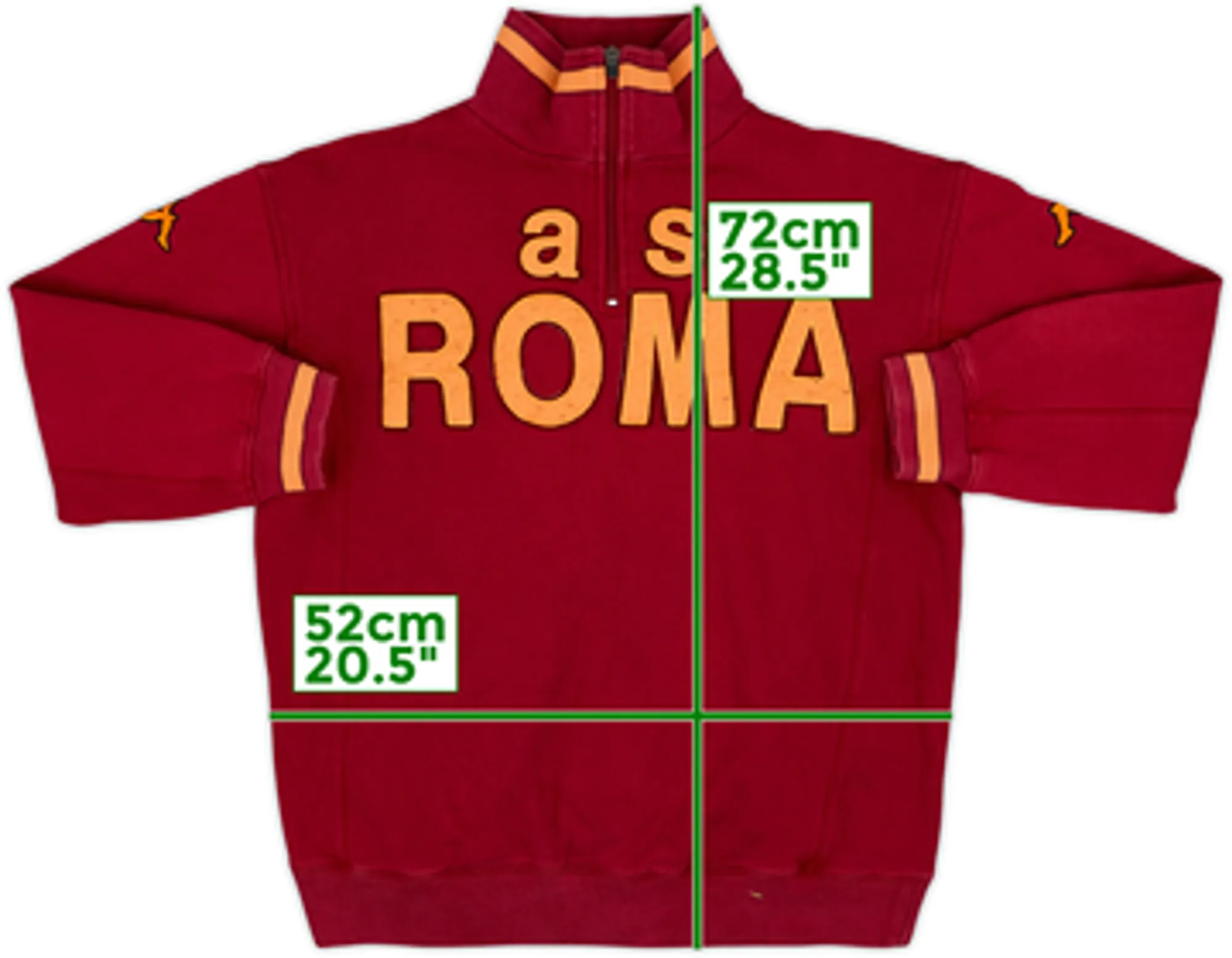 2009-10 Roma Kappa 1/4 Zip Drill Top - 8/10 - (M)