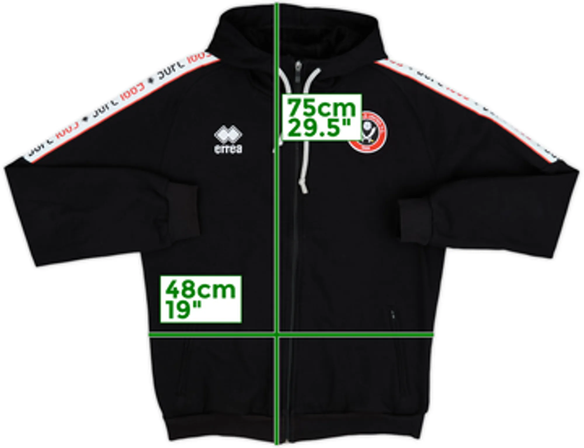 2022-23 Sheffield United Errea Hooded Sweat Top - 10/10 - (L)