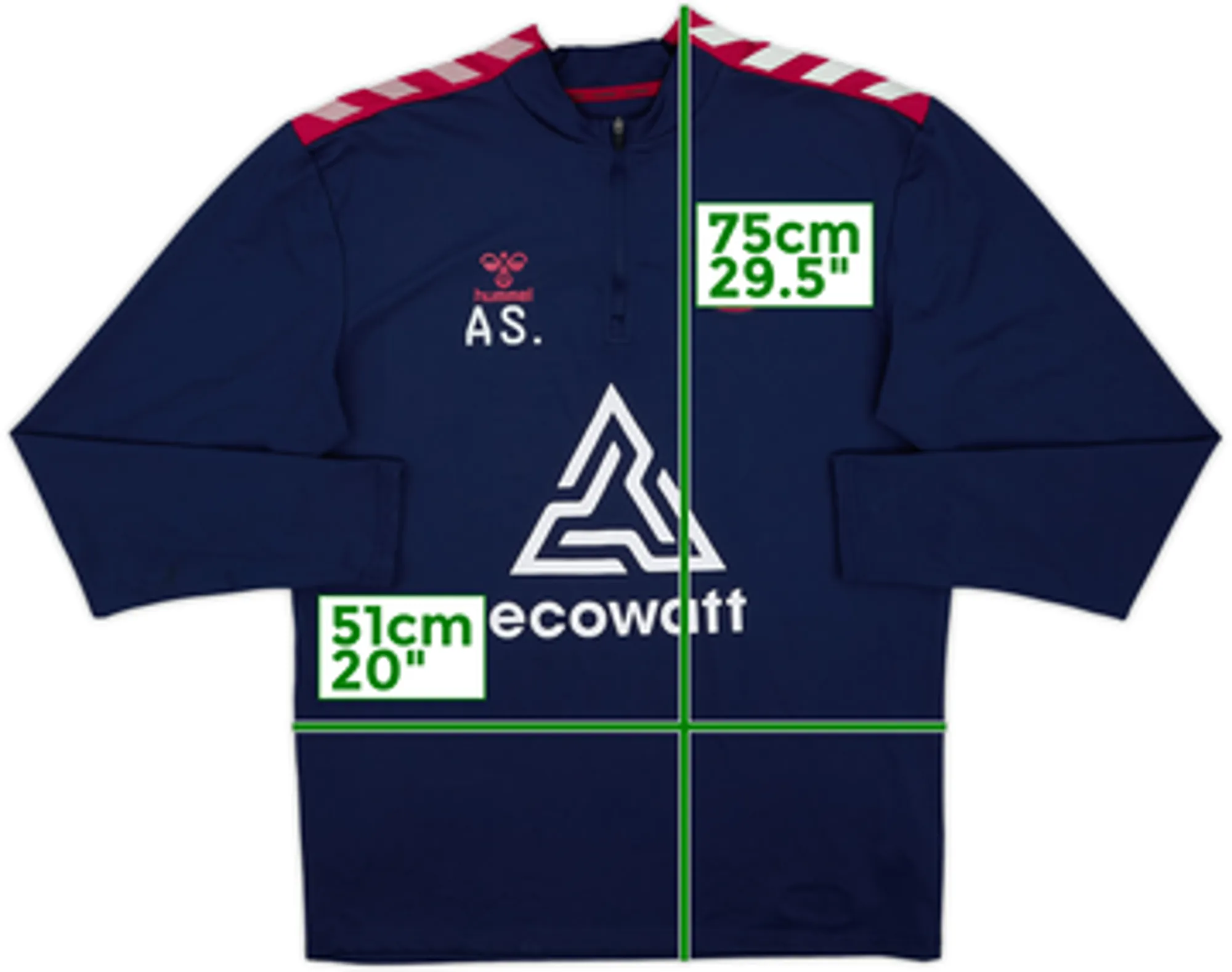 2022-23 Southampton Staff Issue Hummel 1/4 Zip Drill Top AS - 8/10 - (M)