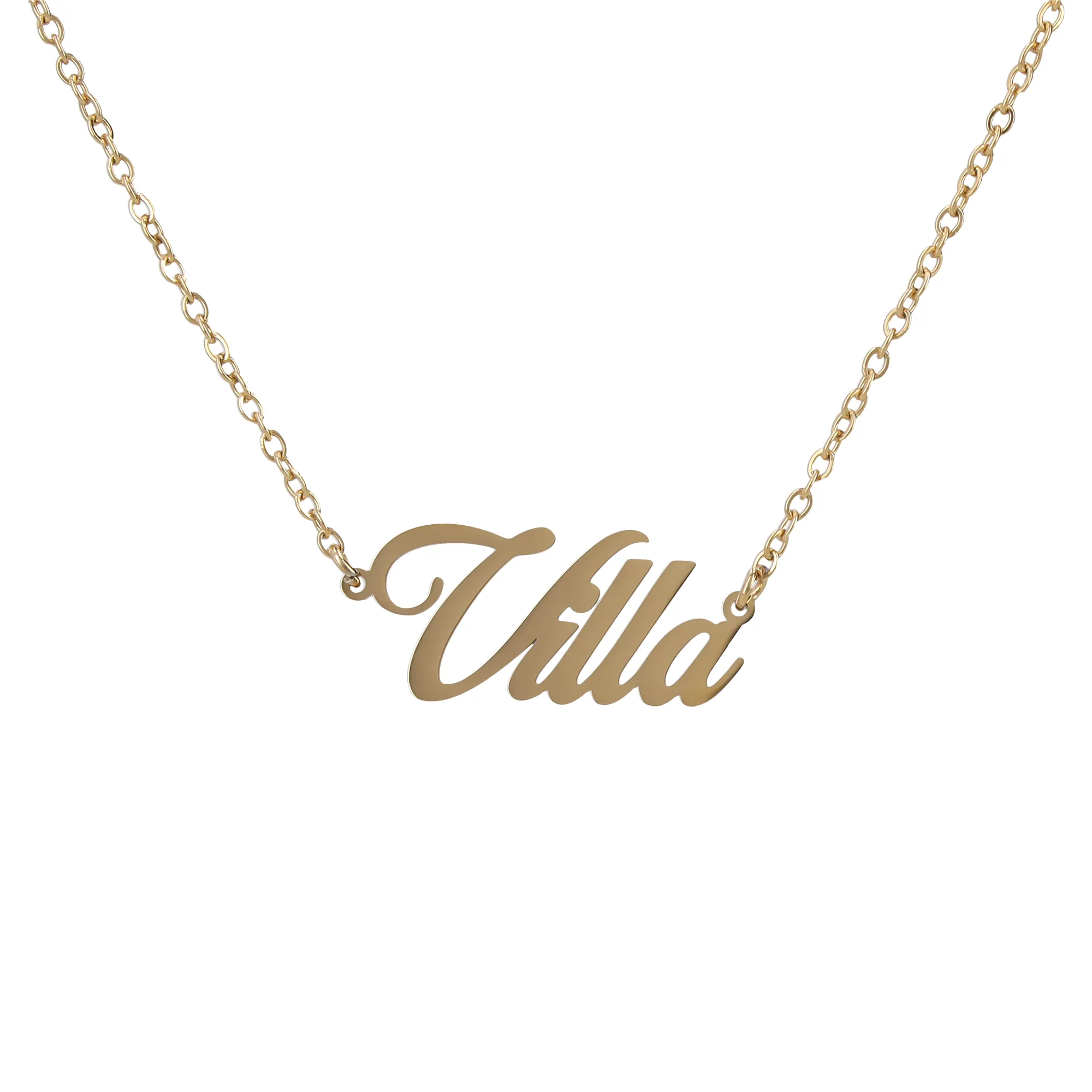 Aston Villa Namedropper Gold Plated on Stainless Steel Necklace in Gift Box