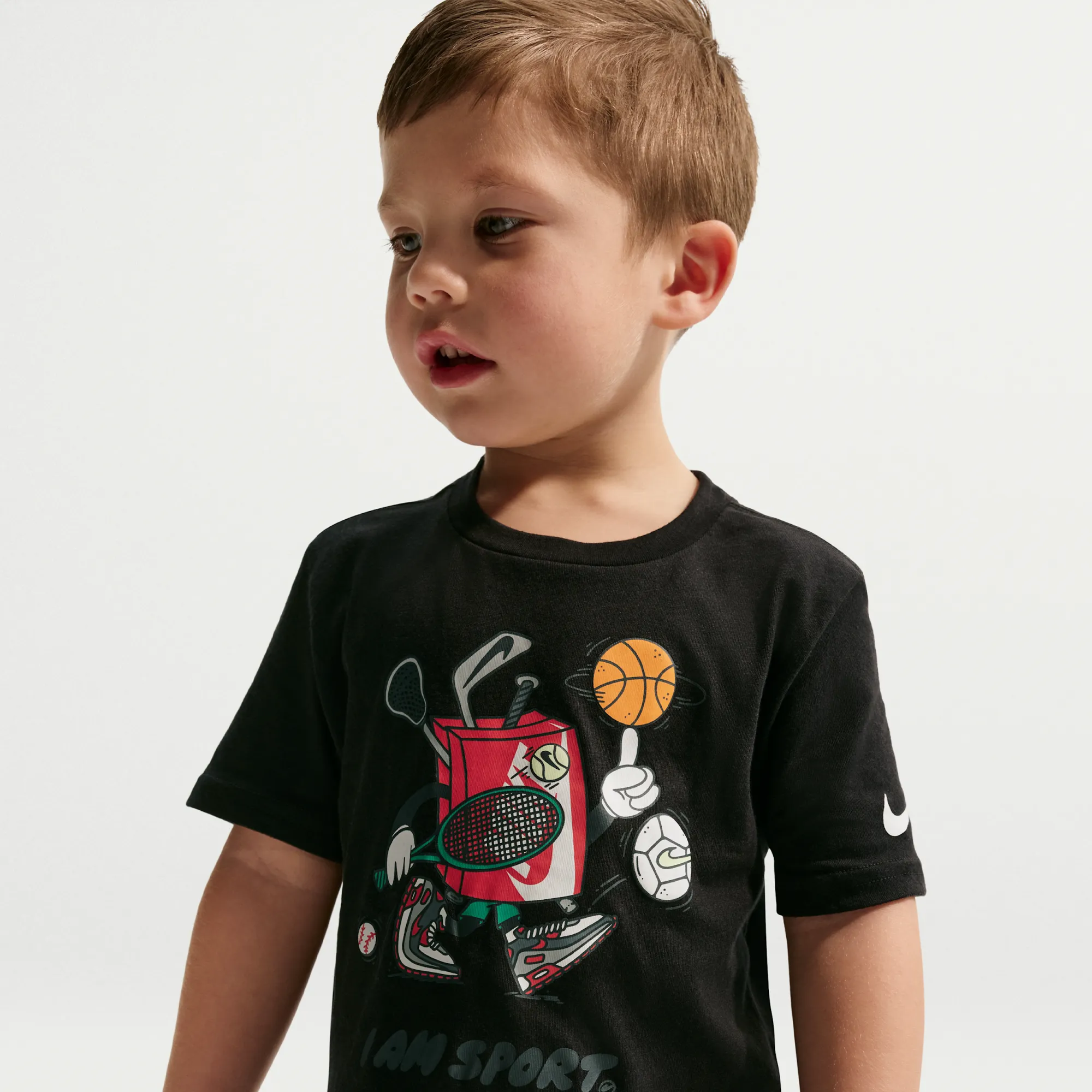 Nike Toddler 'I Am Sport' Boxy Graphic T-Shirt - Black