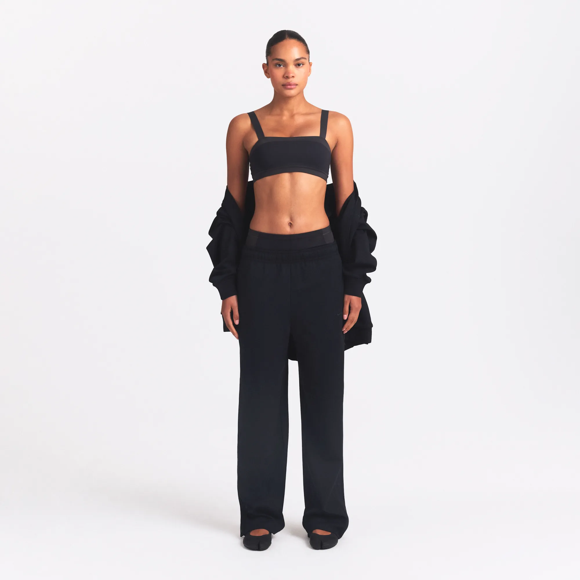 NikeSKIMS Matte Tricot Women's Side-Snap Trousers - Black