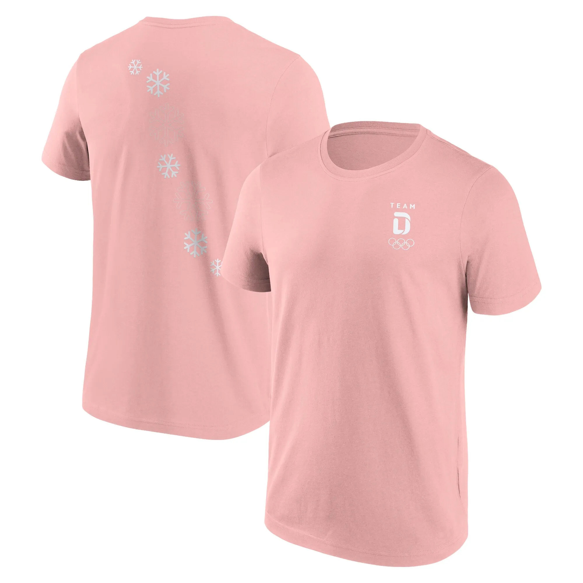 Team D Snowflake Graphic T-Shirt - Pink