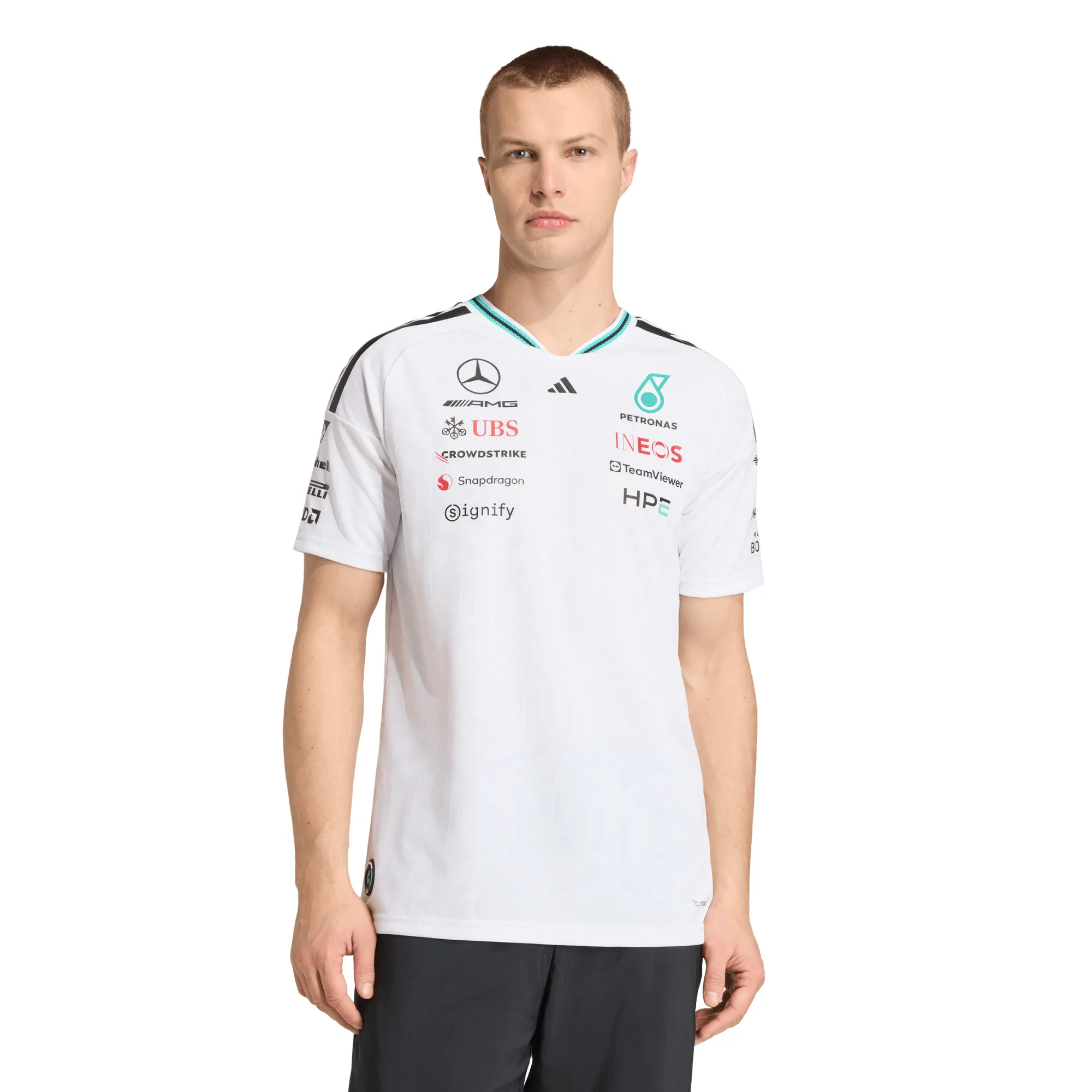 Mercedes AMG Petronas adidas Authentic Team Driver T-Shirt - White