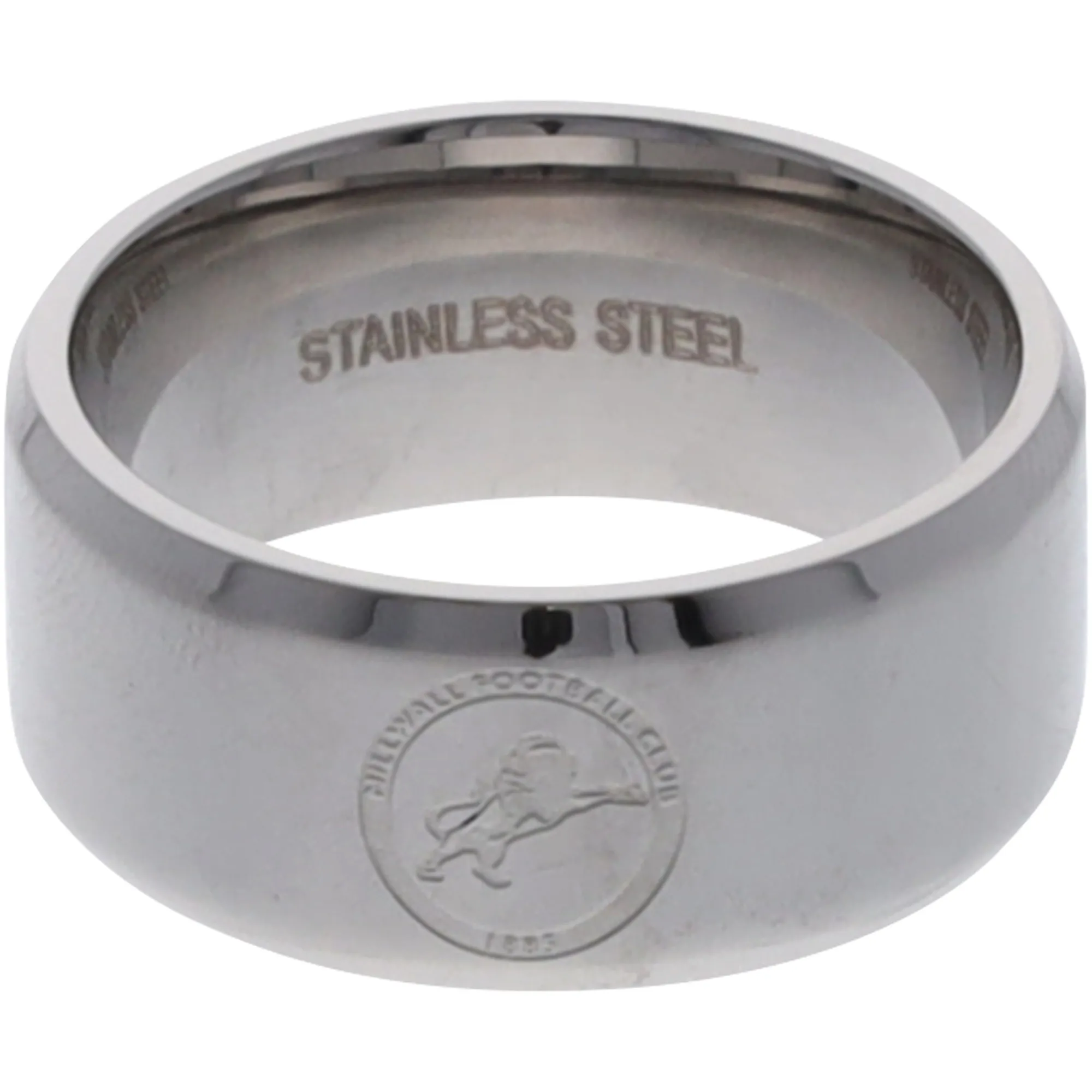 Millwall Crest Band Ring - Stainless Steel