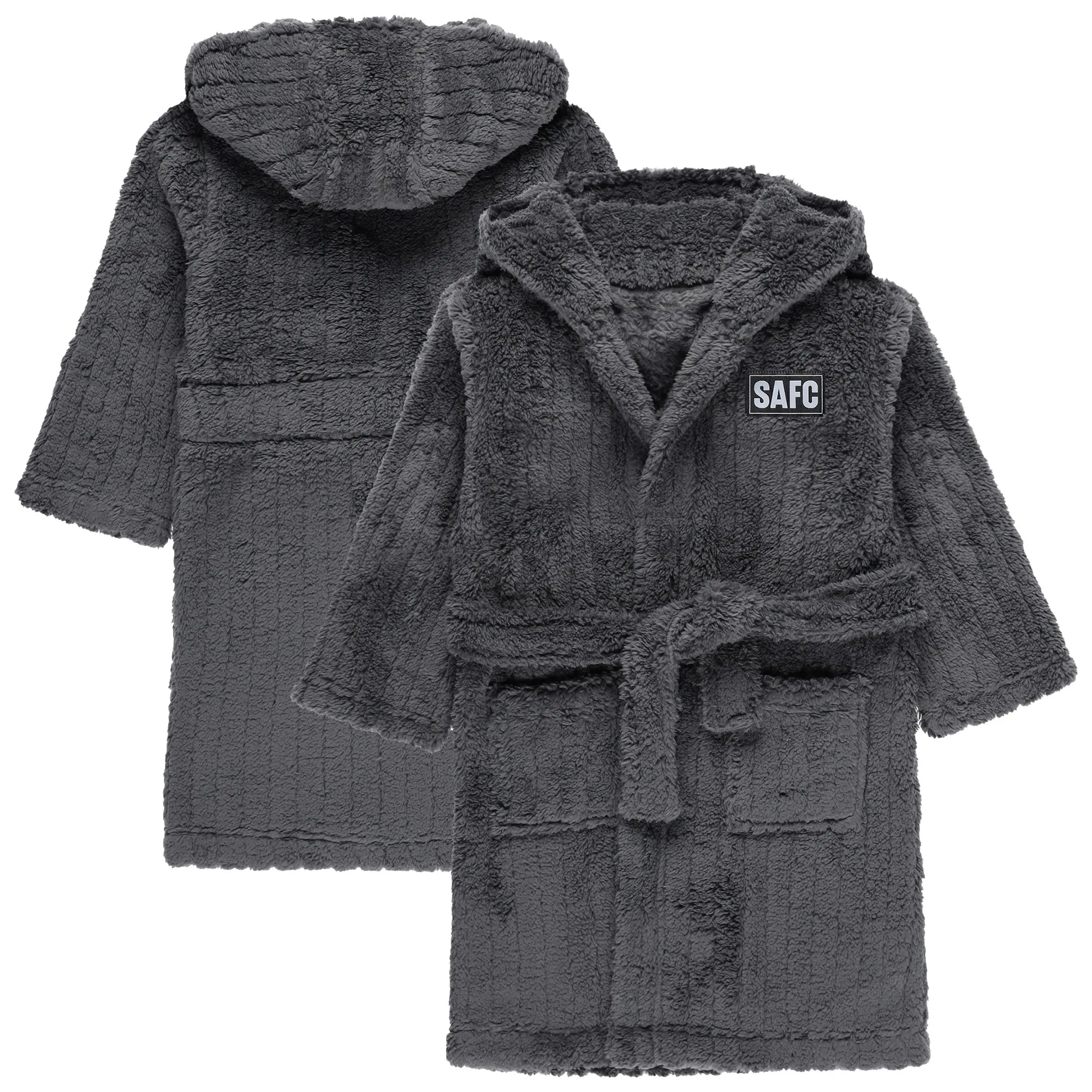 Sunderland Fleece Hooded Robe - Grey - Boys