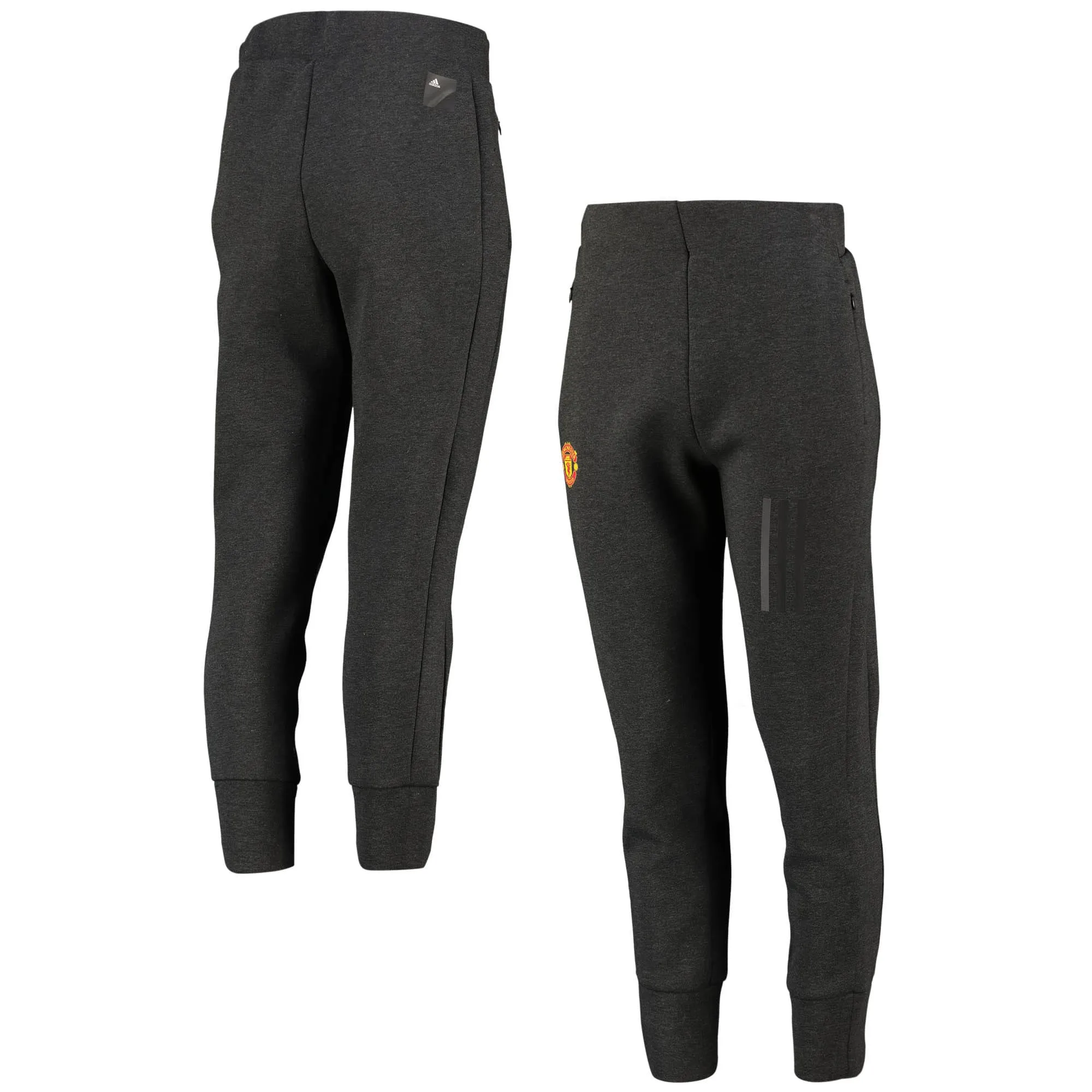 Manchester United adidas Mission Victory Slim Fit High-Waist Pants - Black Melange - Womens