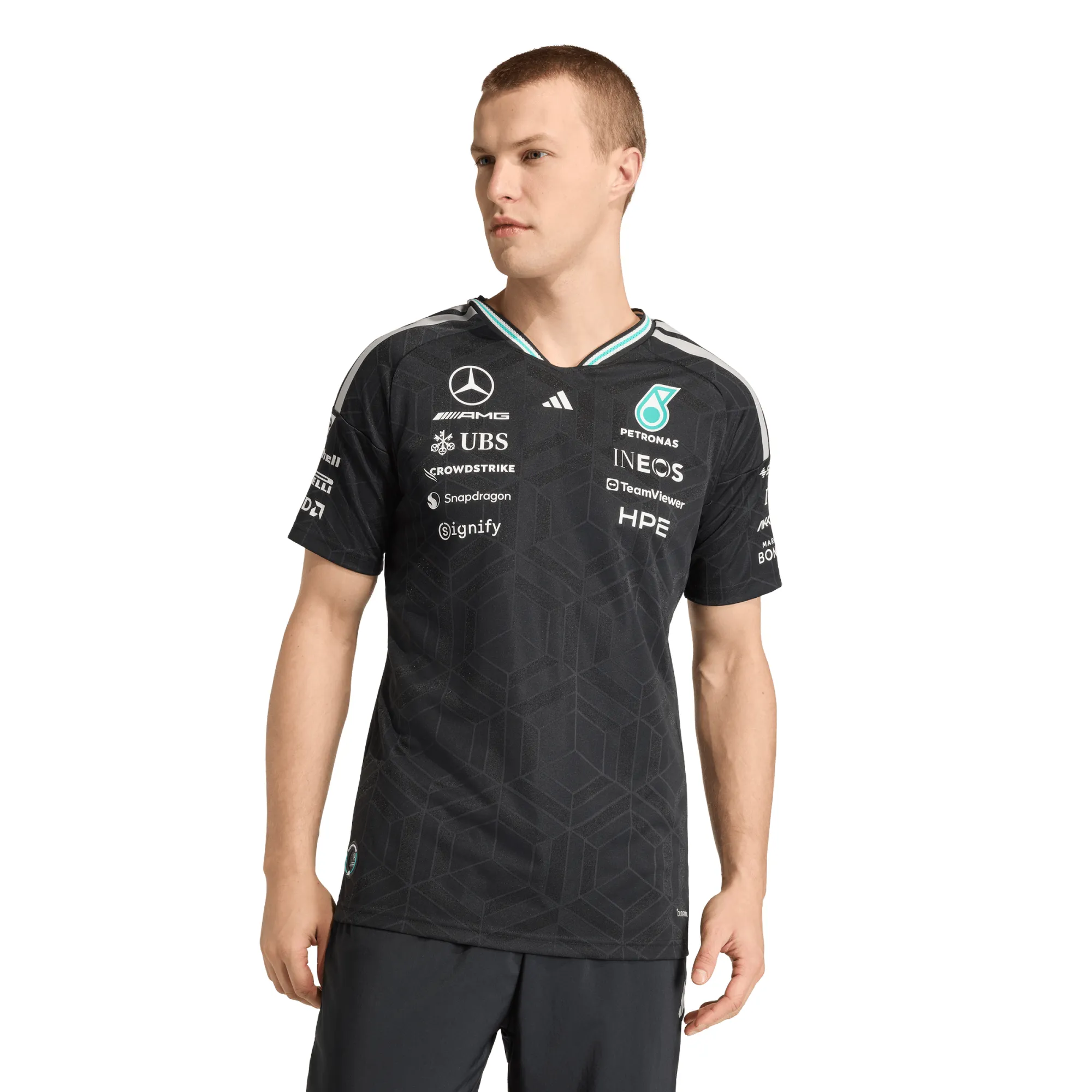 Mercedes AMG Petronas adidas Authentic Team Driver T-Shirt - Black