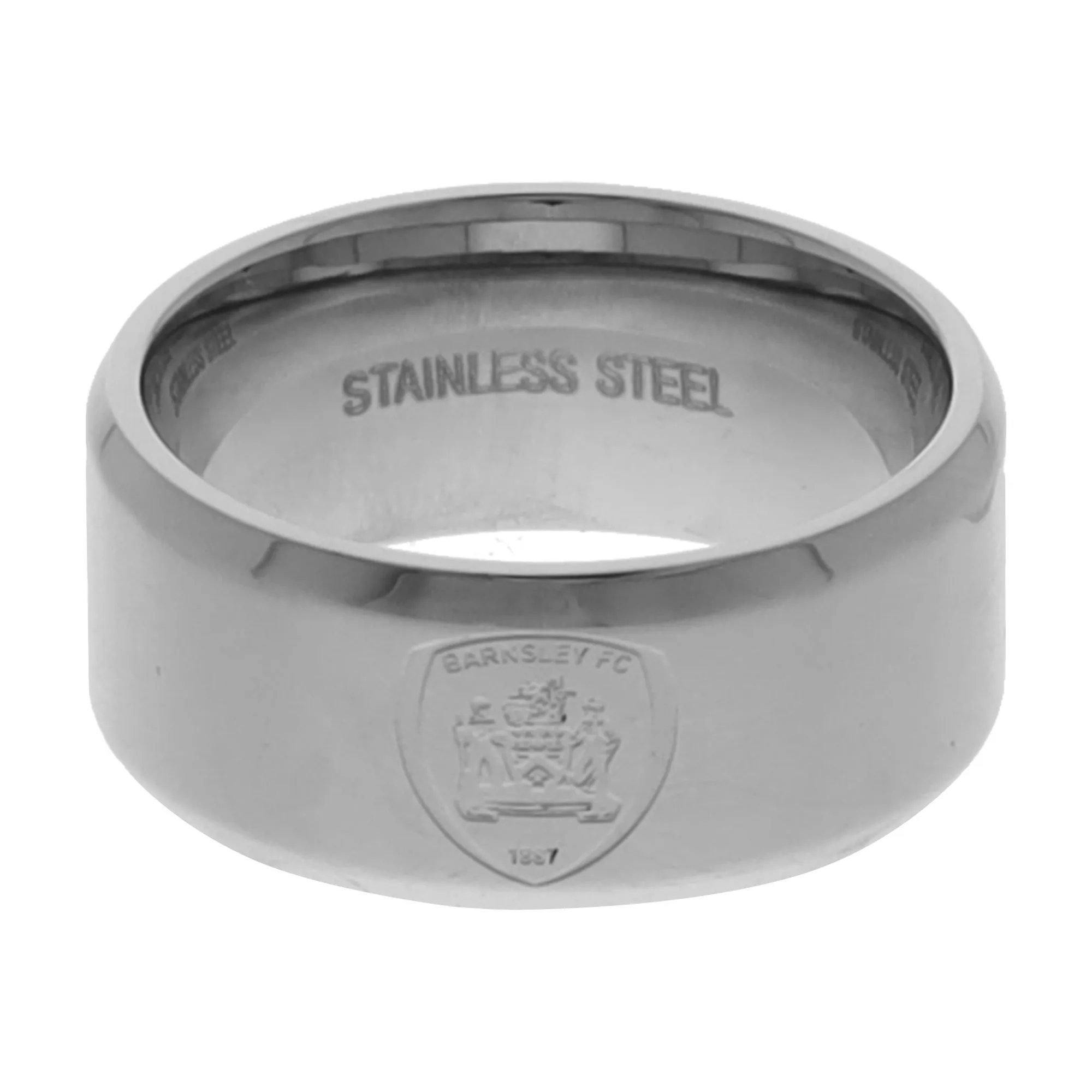 Barnsley Crest Band Ring - Stainless Steel
