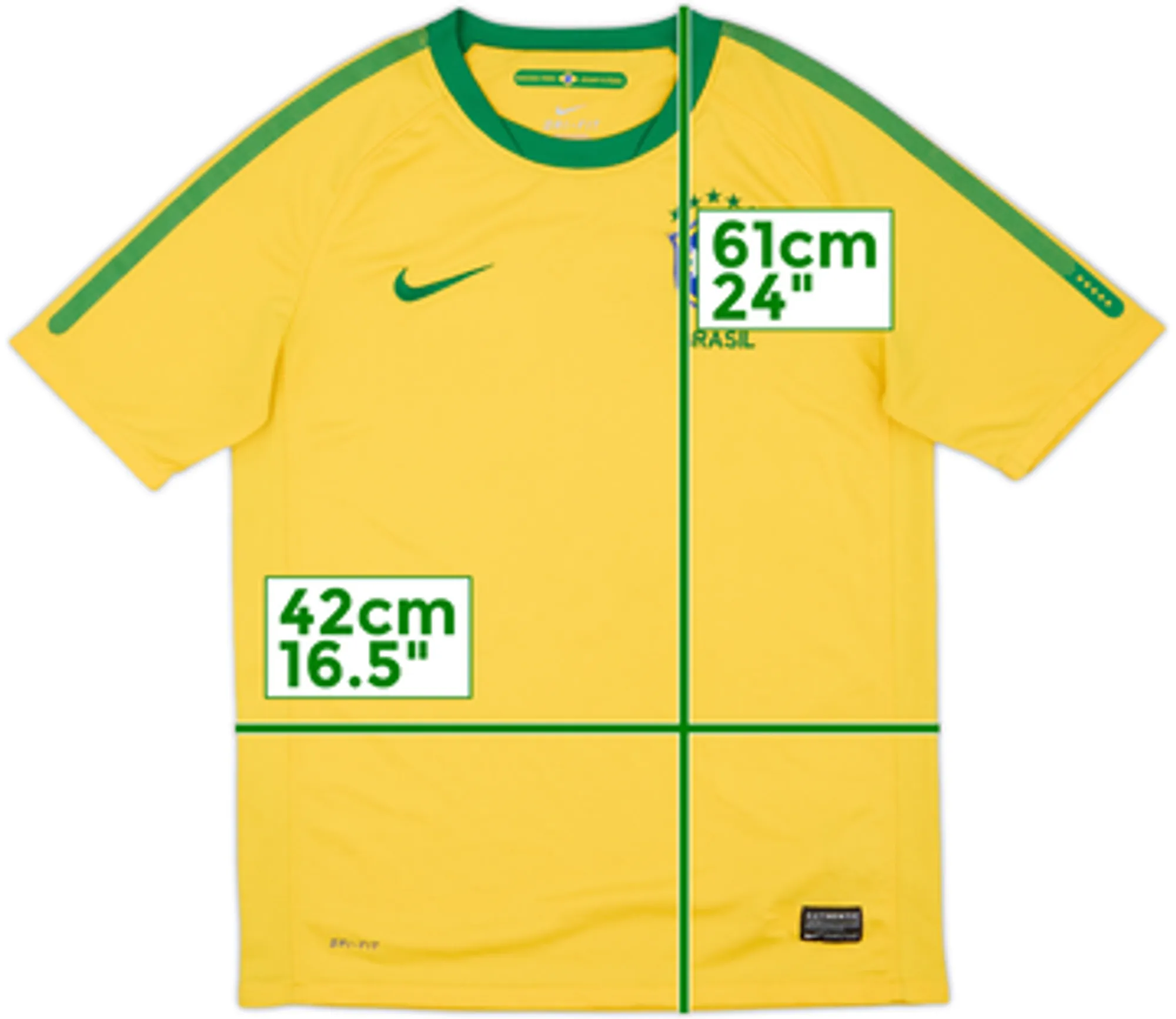 2010-11 Brazil Home Shirt - 9/10 - (L.Boys)