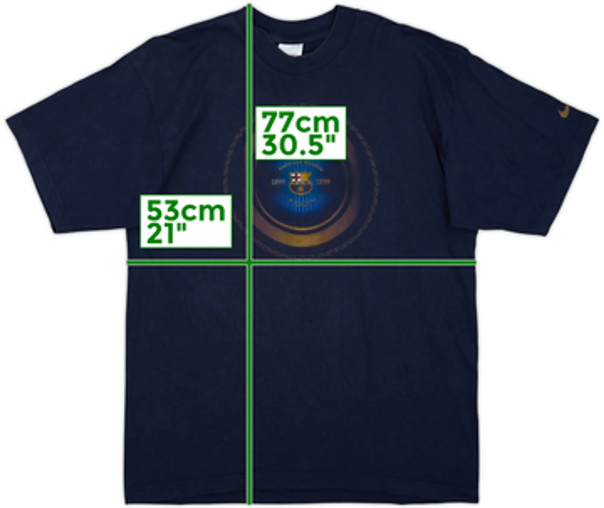 1999-00 Barcelona Nike Centenary Grahpic Tee - 7/10 - (M)