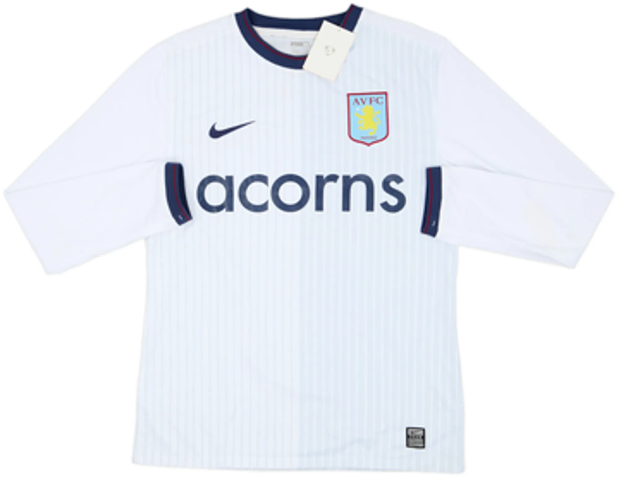 2009-10 Aston Villa Player Issue Away L/S Shirt Young #7 (M)