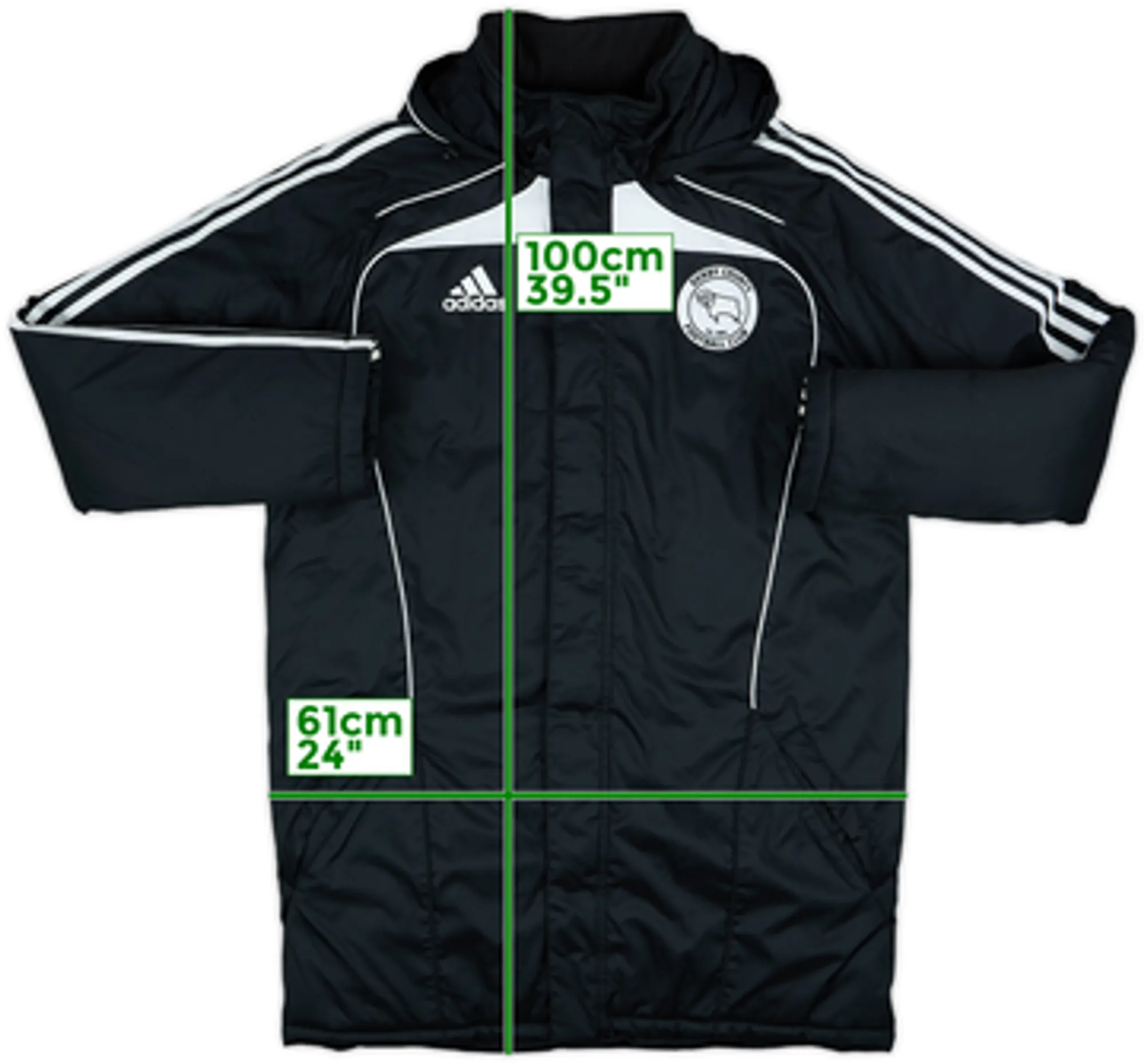 2010-11 Derby County adidas Padded Bench Coat - 10/10 - (M)