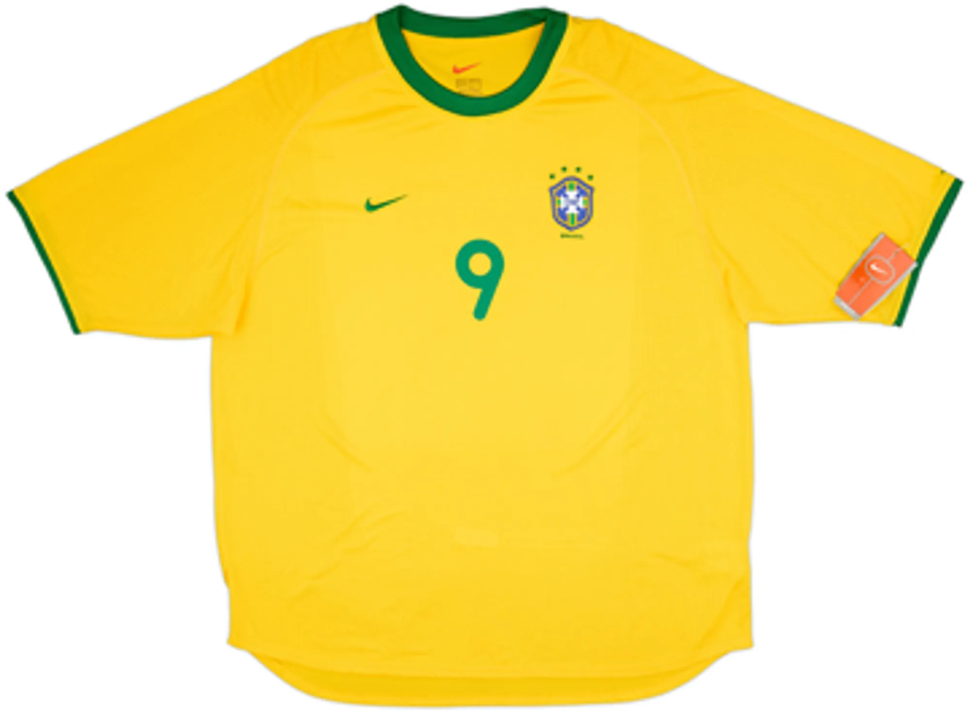 2000-02 Brazil Home Shirt Ronaldo #9 (XXL)