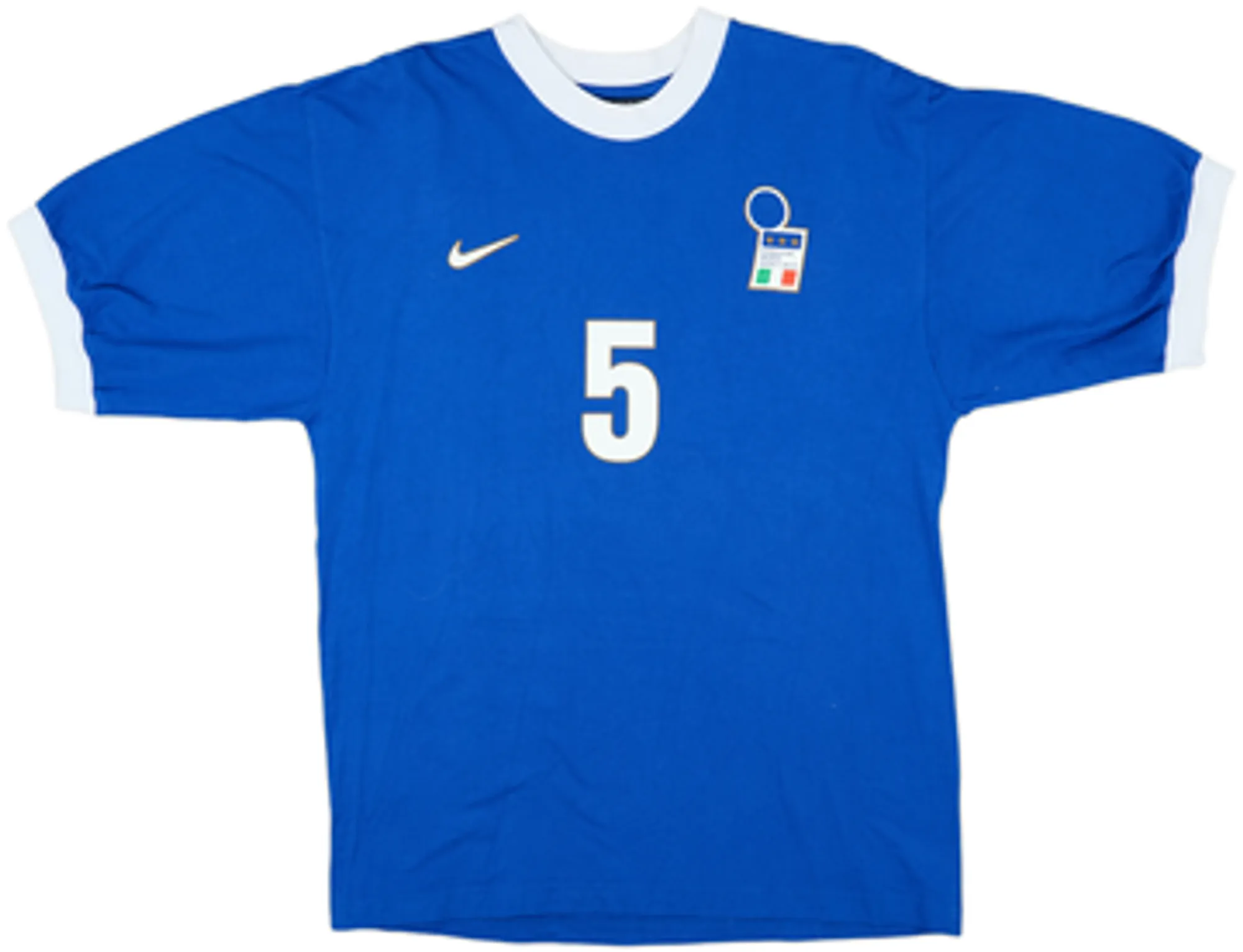1997 Italy Nike Leisure Tee Maldini #5 - 8/10 - (M)