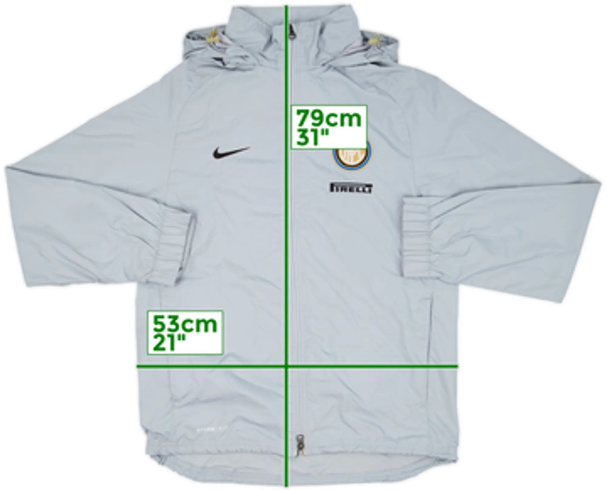 2012-13 Inter Milan Nike Hooded Rain Jacket - 8/10 - (S)