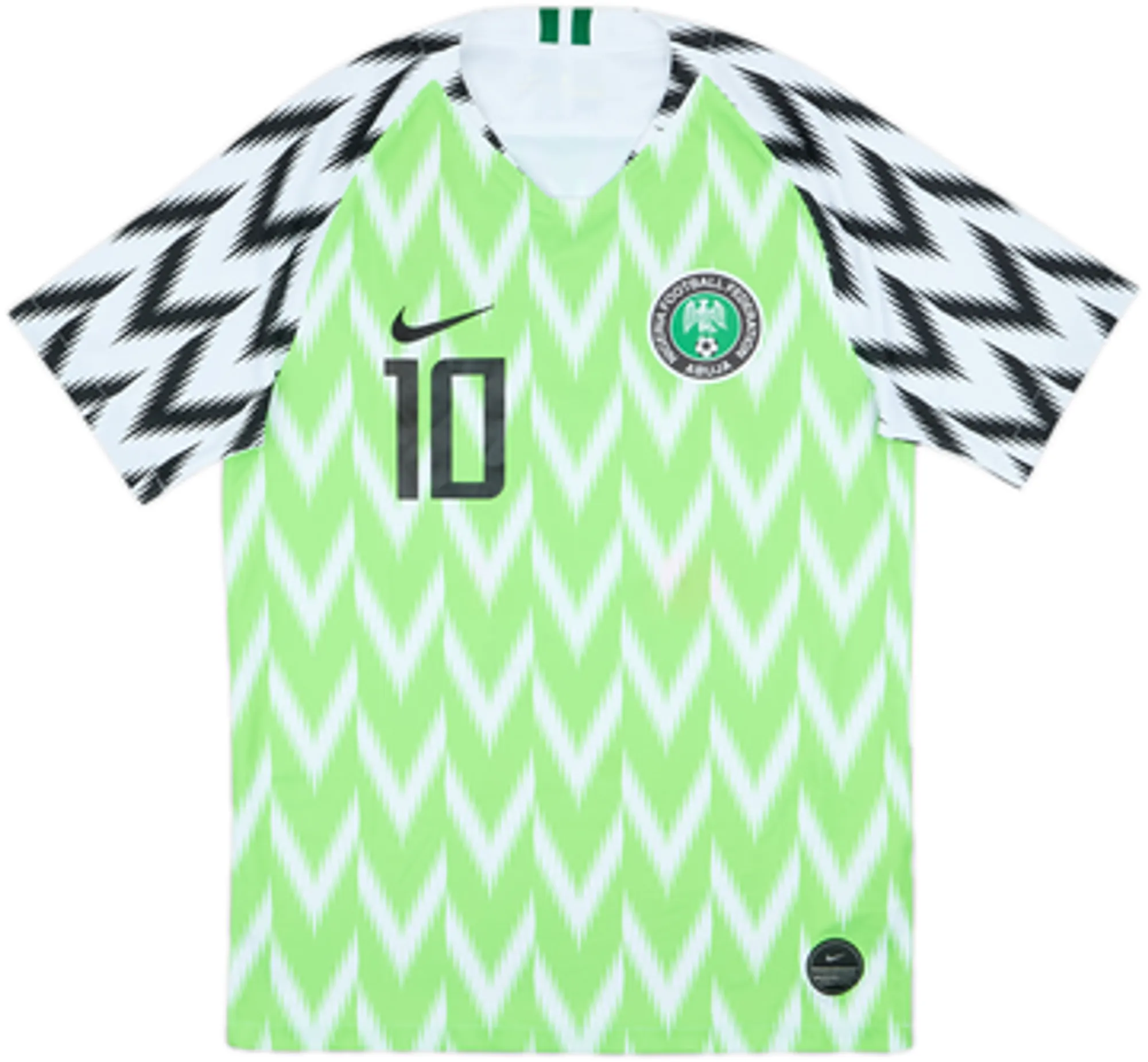 2018-19 Nigeria Home Shirt Mikel #10 - 9/10 - (S)