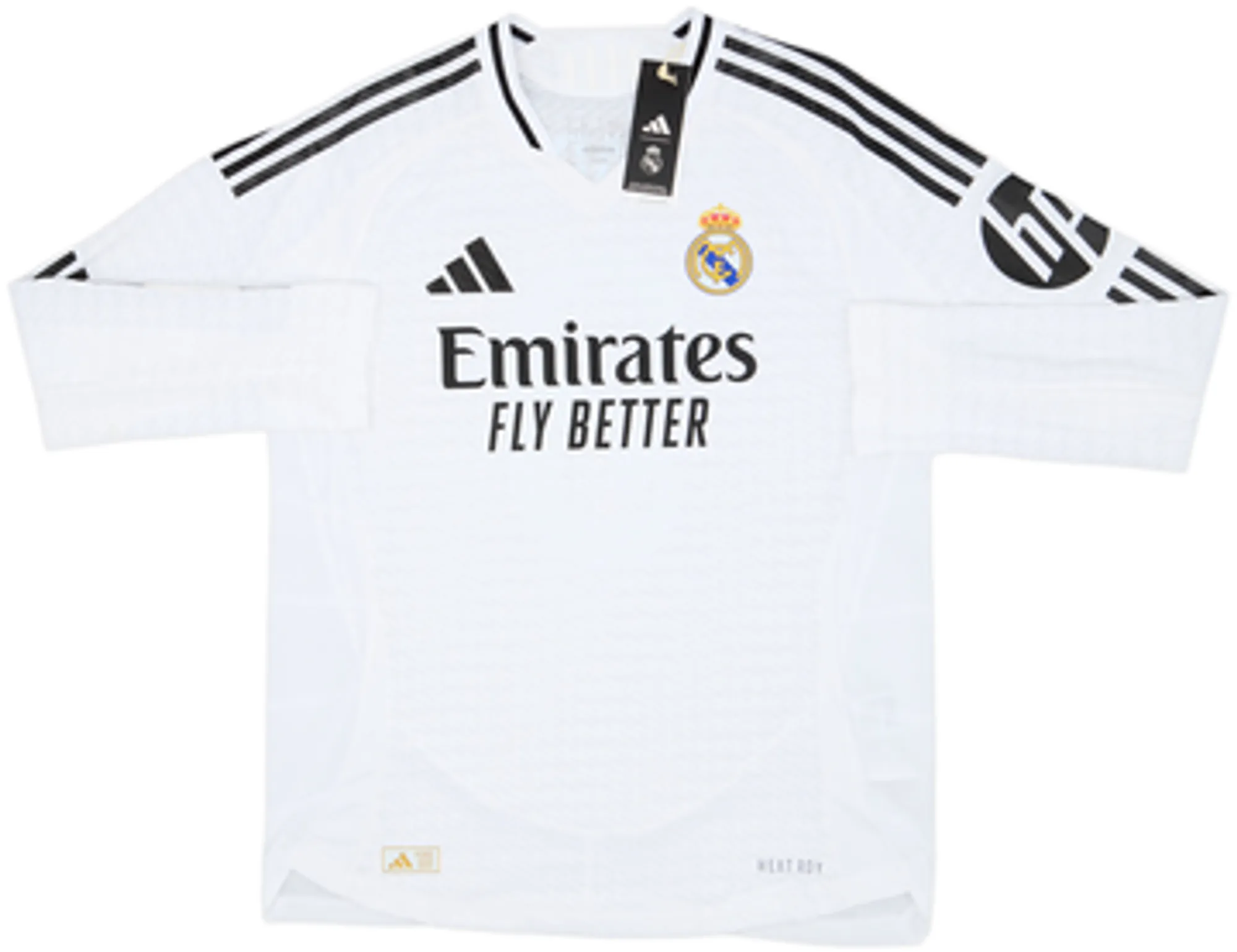 2024-25 Real Madrid Authentic Home L/S Shirt Mbappe #9 (L)