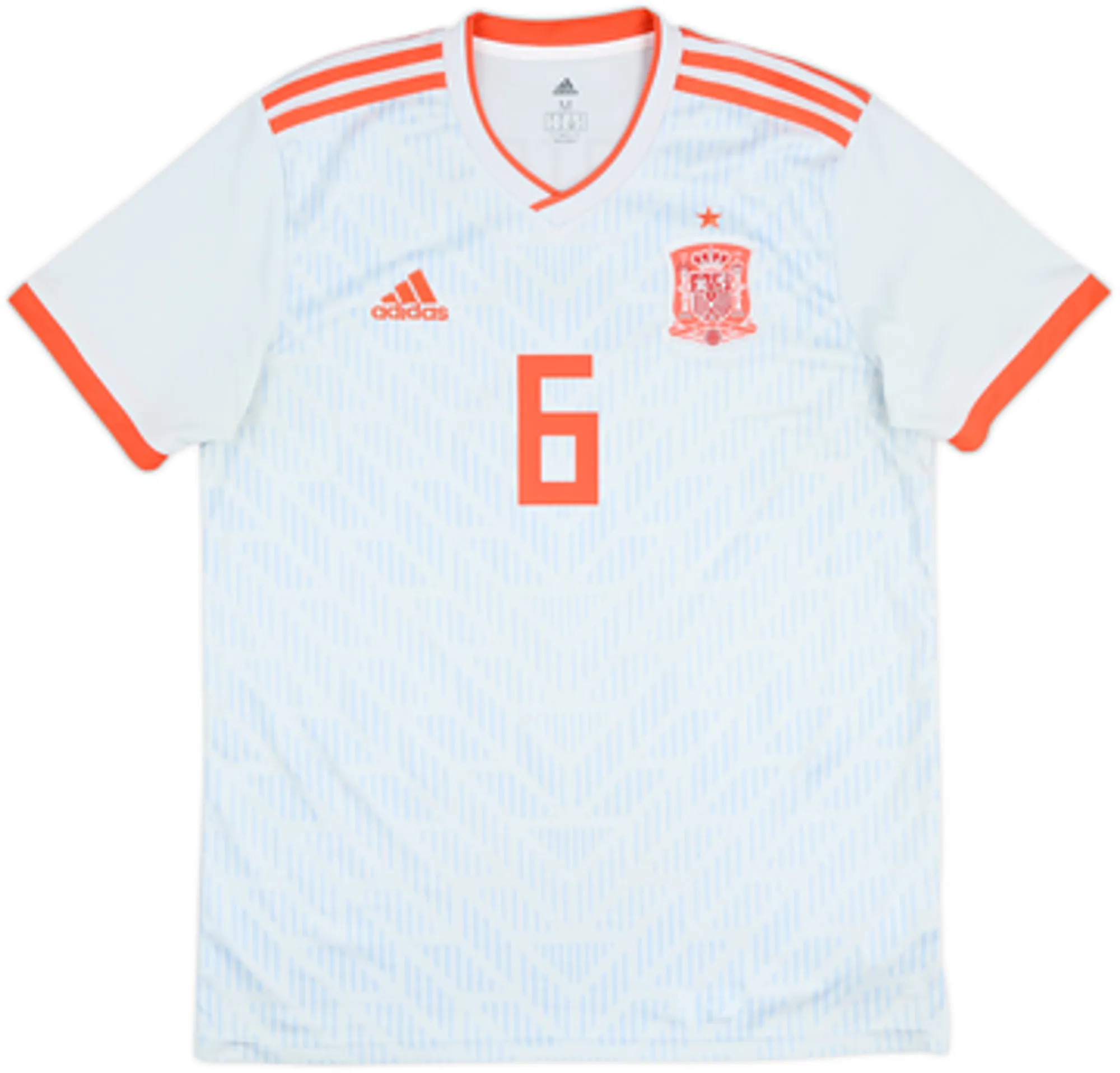 2018-19 Spain Away Shirt A.Iniesta #6 - 6/10 - (M)