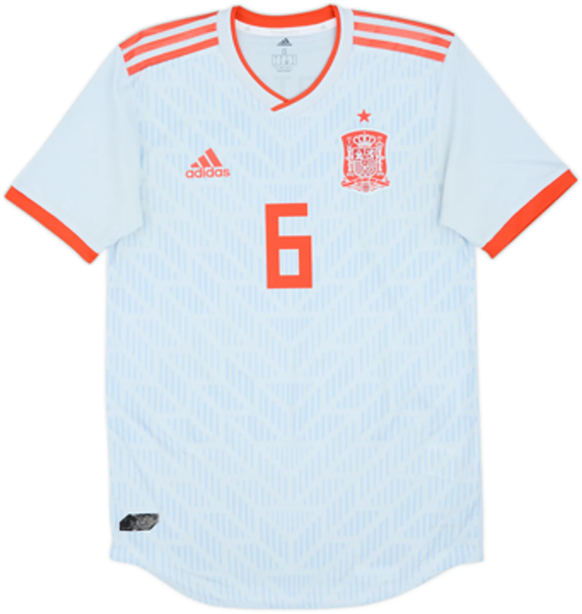 2018-19 Spain Away Shirt A.Iniesta #6 - 8/10 - (S)