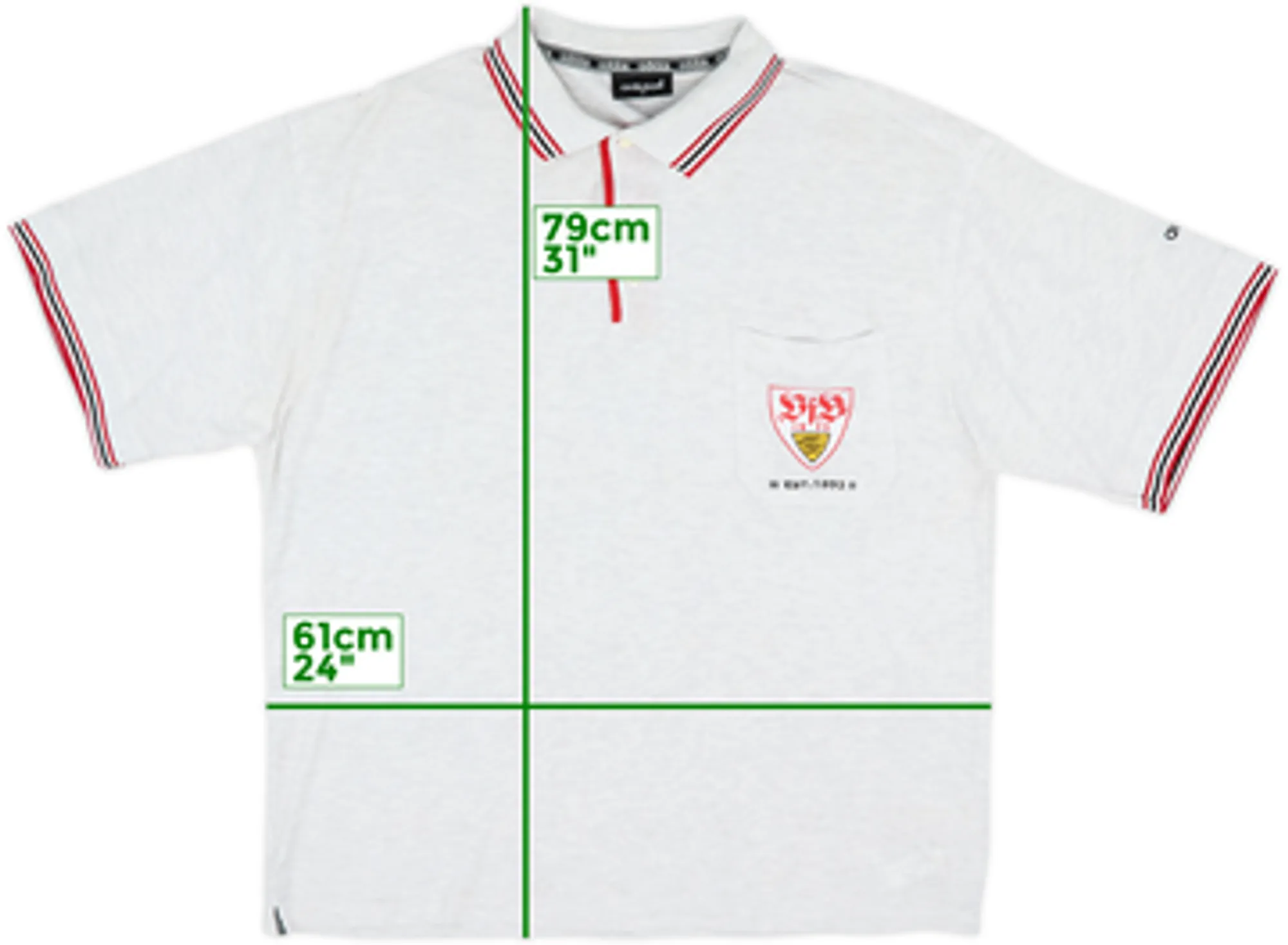 1996-97 Stuttgart adidas Polo Shirt - 9/10 - (XL)