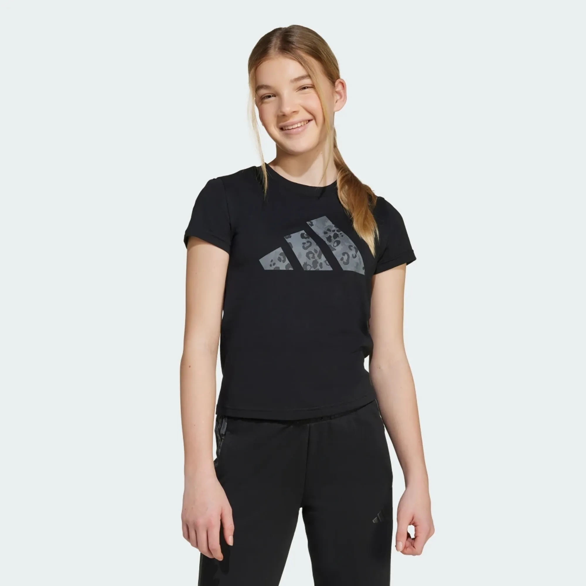 adidas adidas Girls Animal Big Logo Single Jersey T-Shirt Kids
